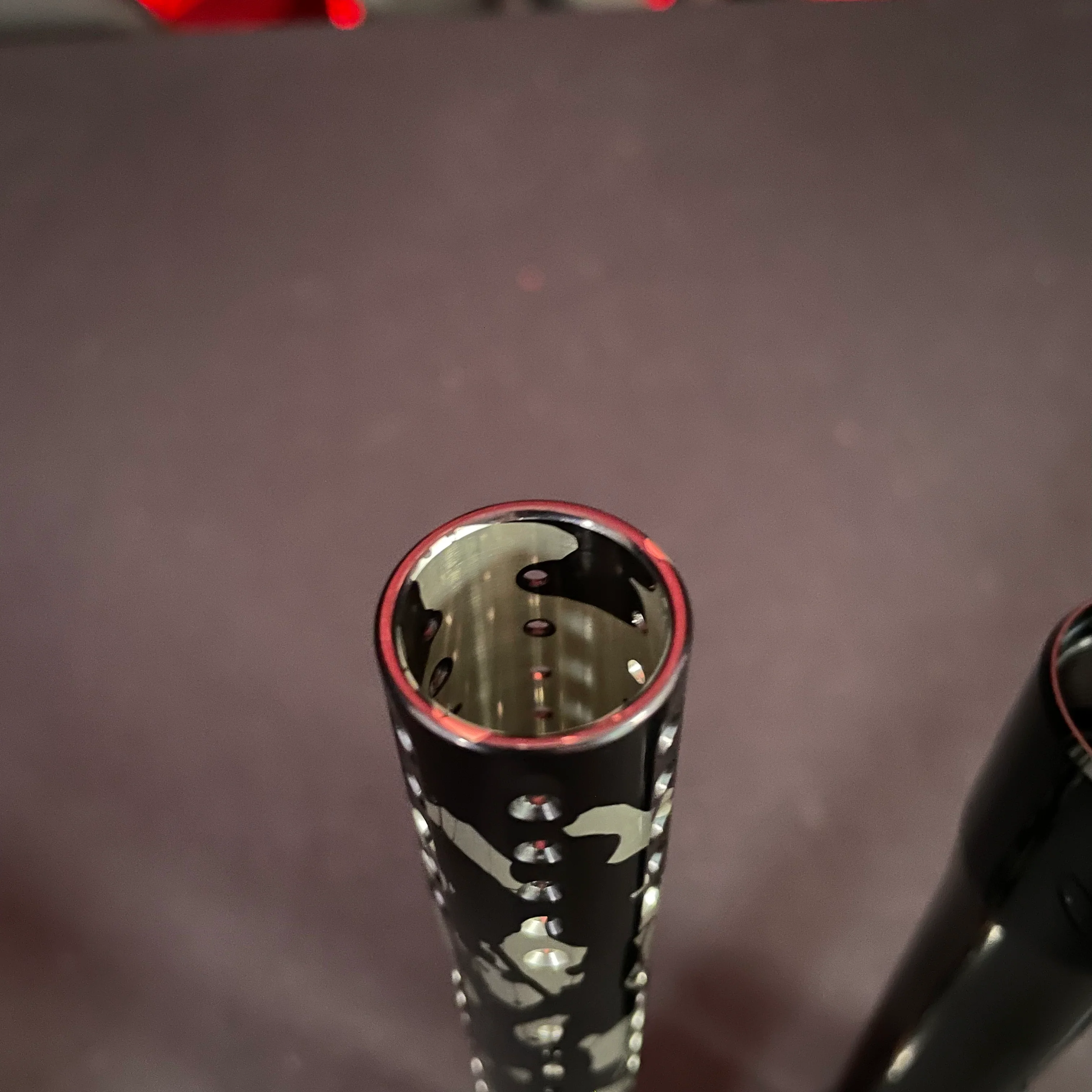 Used Dye UL-I Barrel System - Custom Polished Silver/Black Splatter Barrel Tip - Image 3