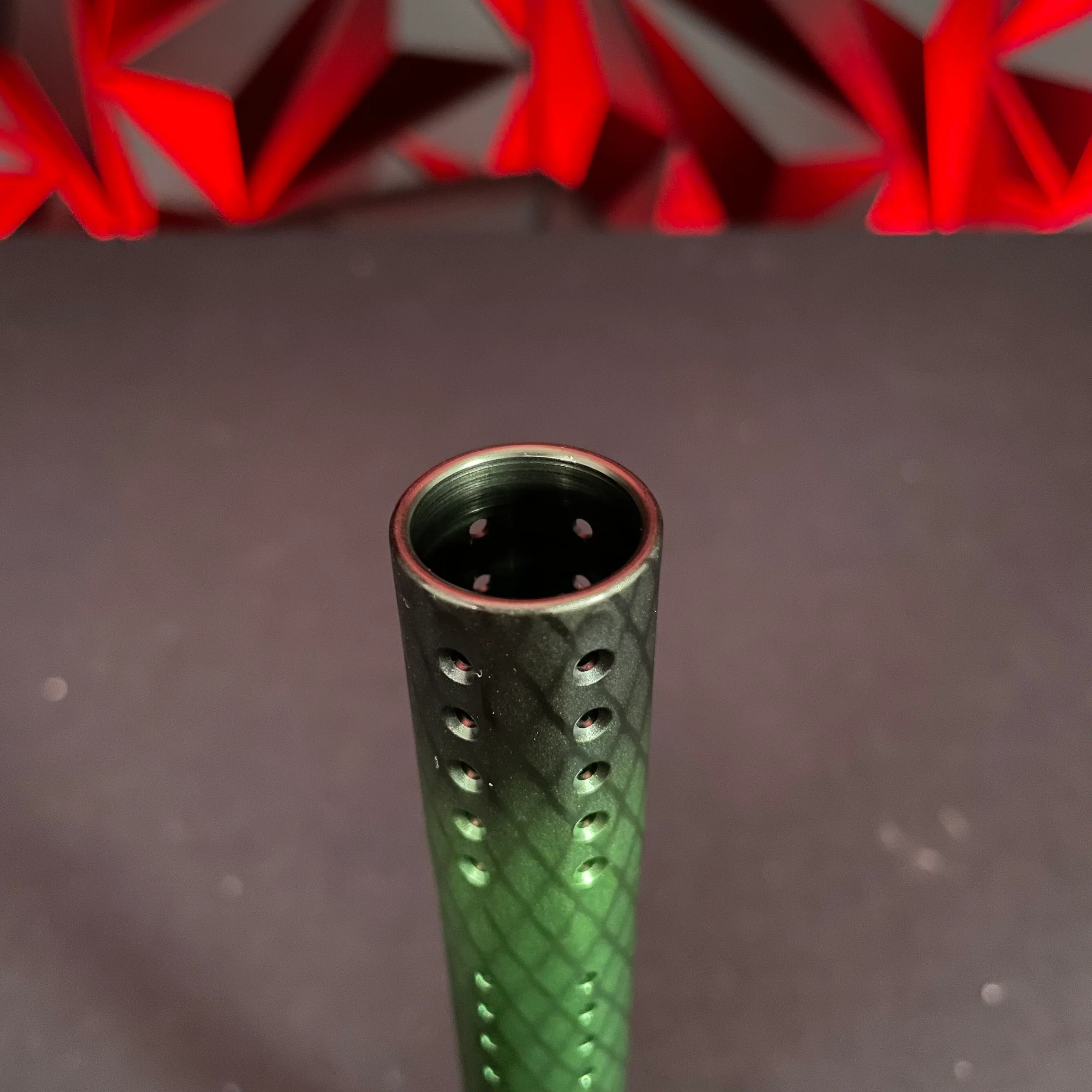 Used Dye UL Paintball Barrel Tip - Custom Faded Black/Green - Image 2