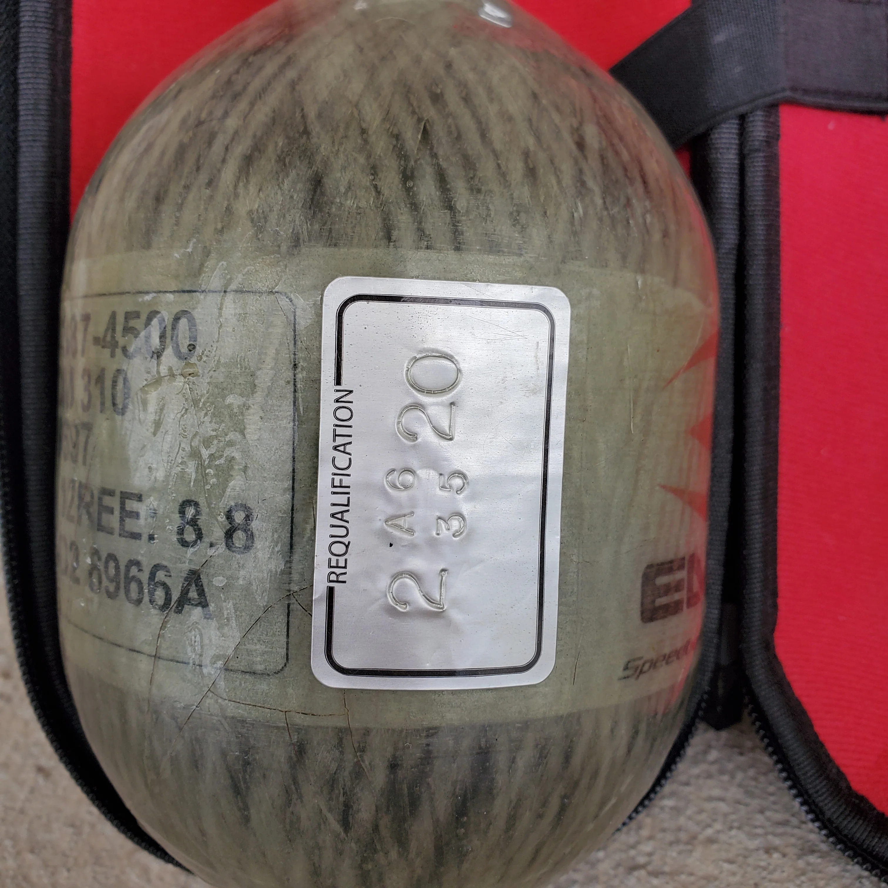 Used Empire 48/4500 Paintball Tank- Grey Ghost - Image 3