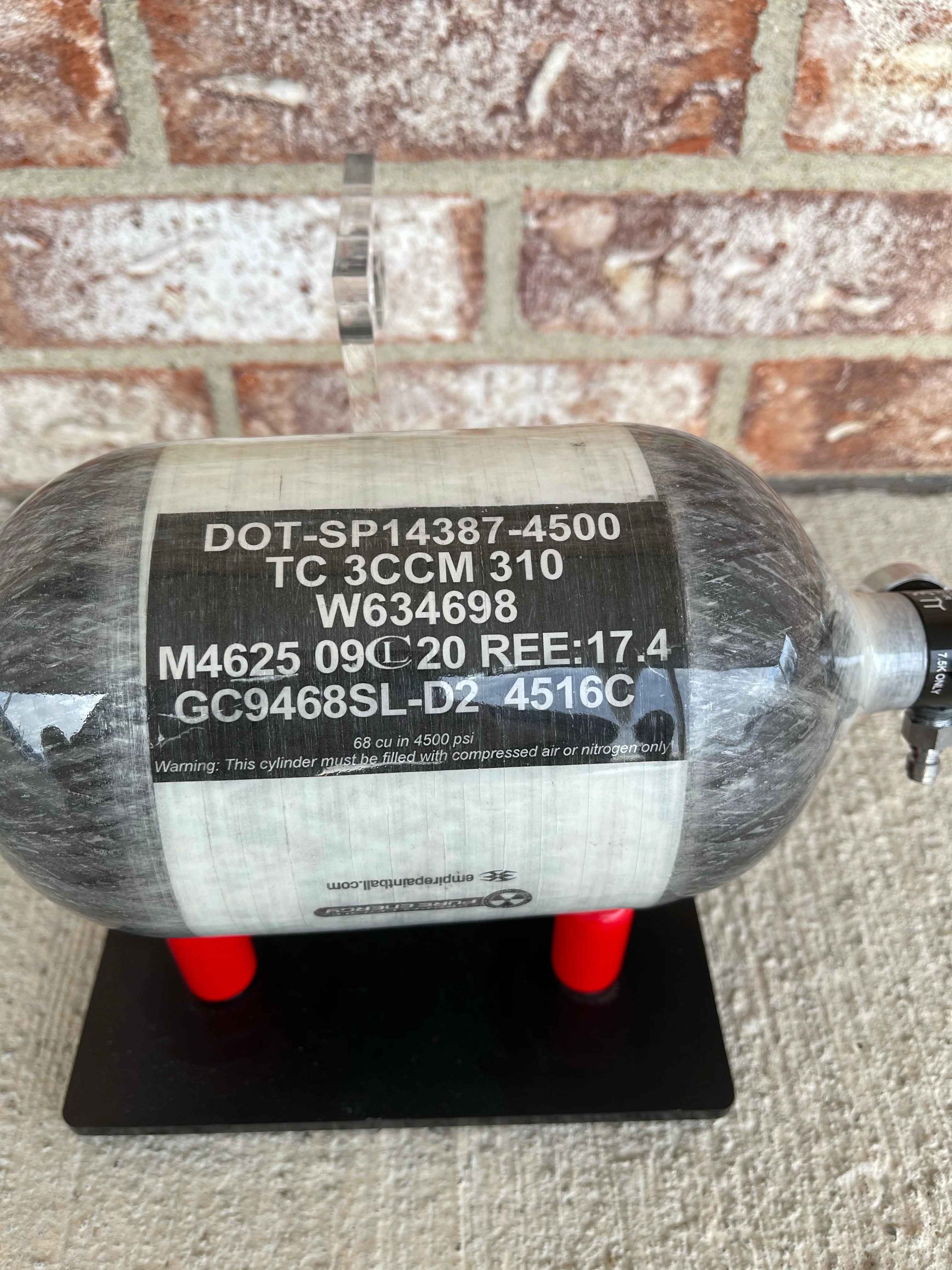 Used Empire 68/4500 Paintball Tank- BASICS - Image 2