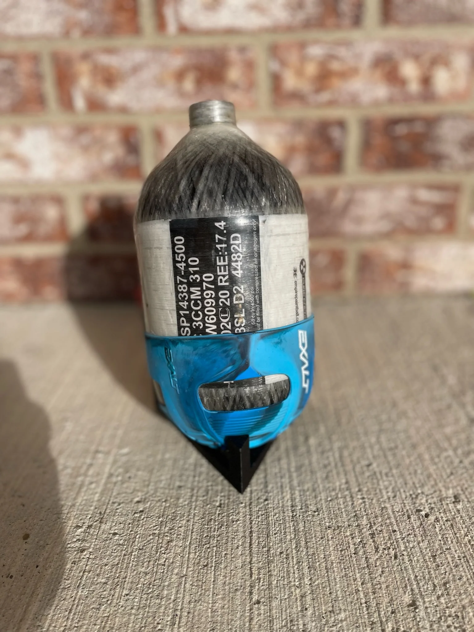 Used Empire 68/4500 Paintball Tank- BASICS - BOTTLE ONLY - w/ Exalt Tank Cover - Image 2