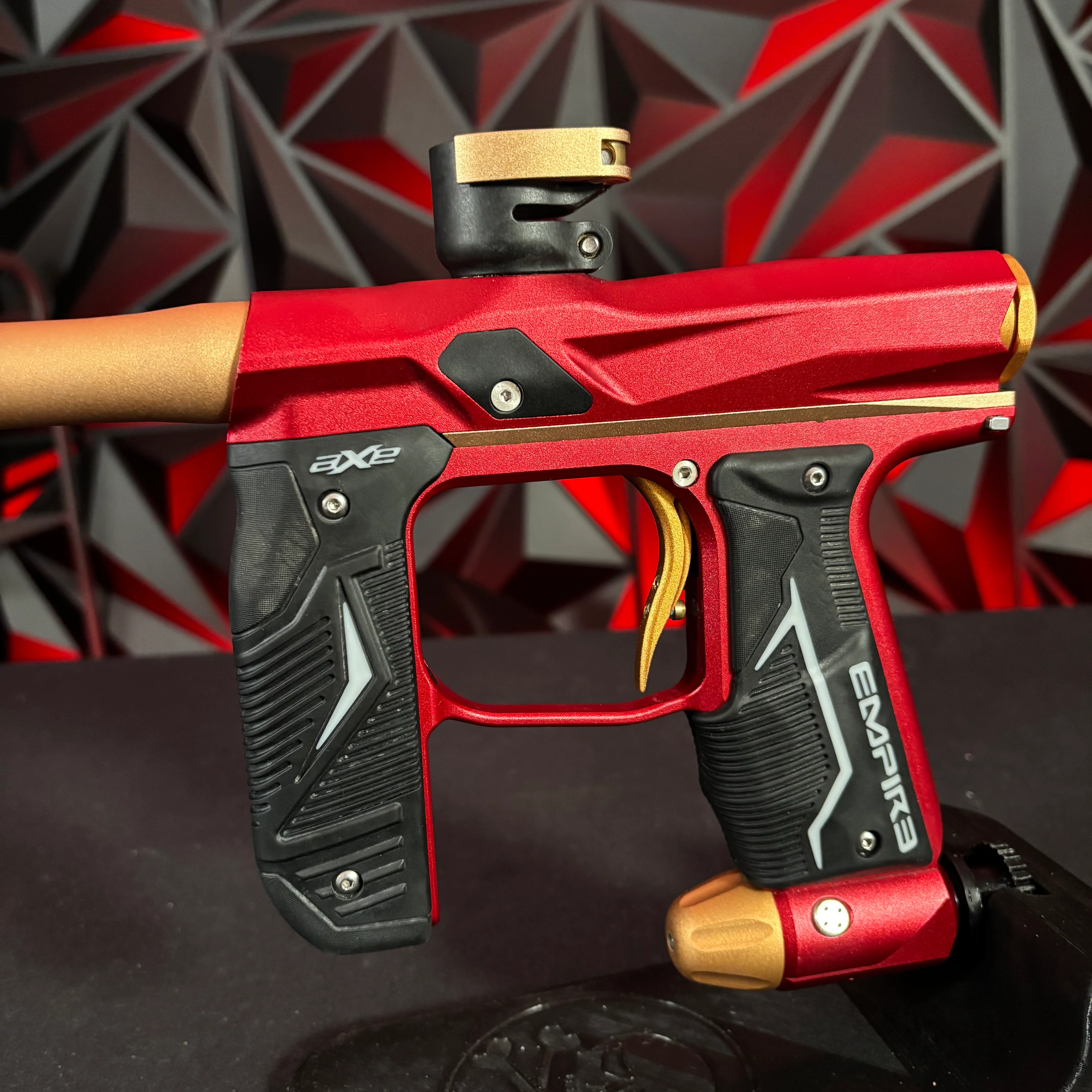 Used Empire Axe 2.0 Paintball Gun - Red/Gold - Image 5
