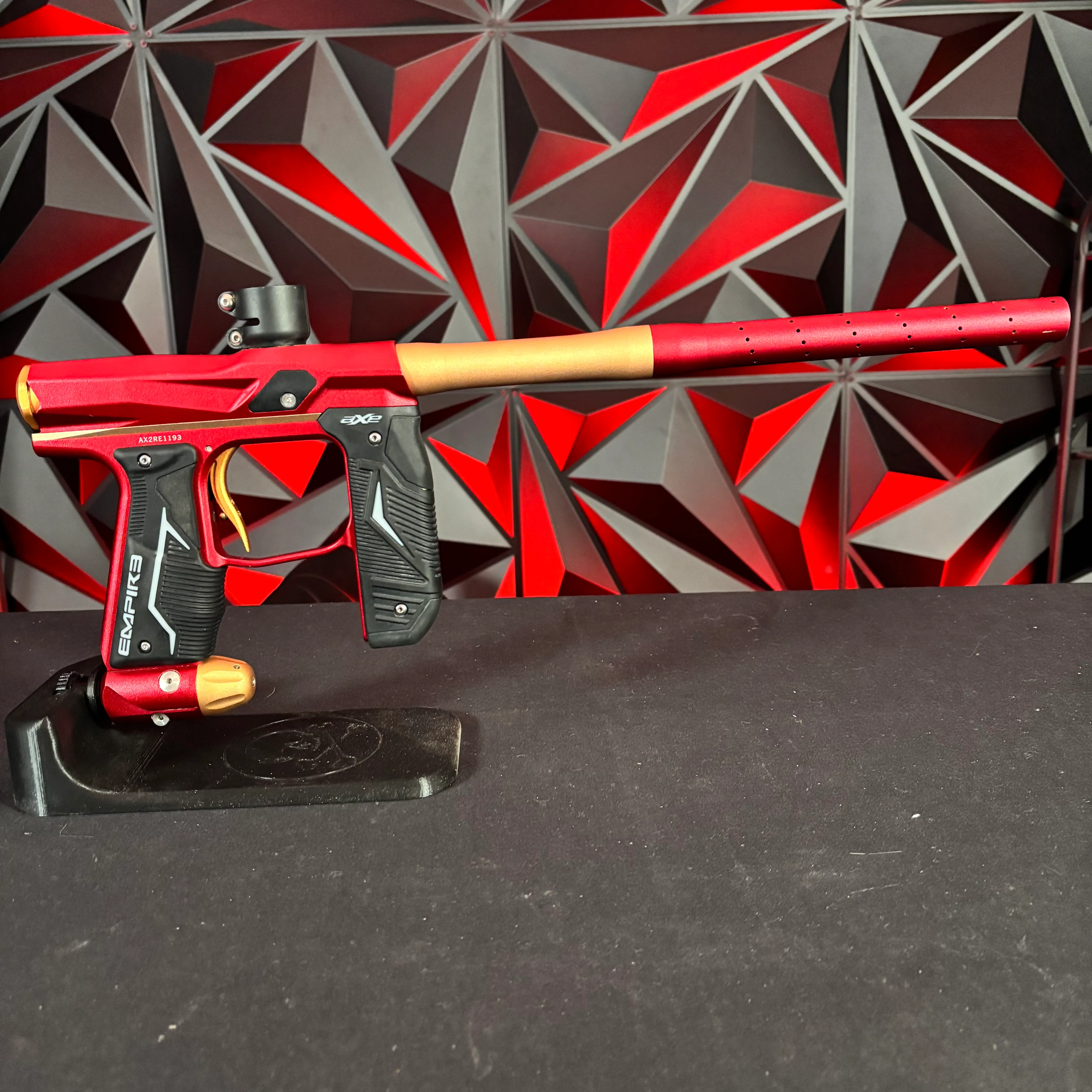Used Empire Axe 2.0 Paintball Gun - Red/Gold - Image 6