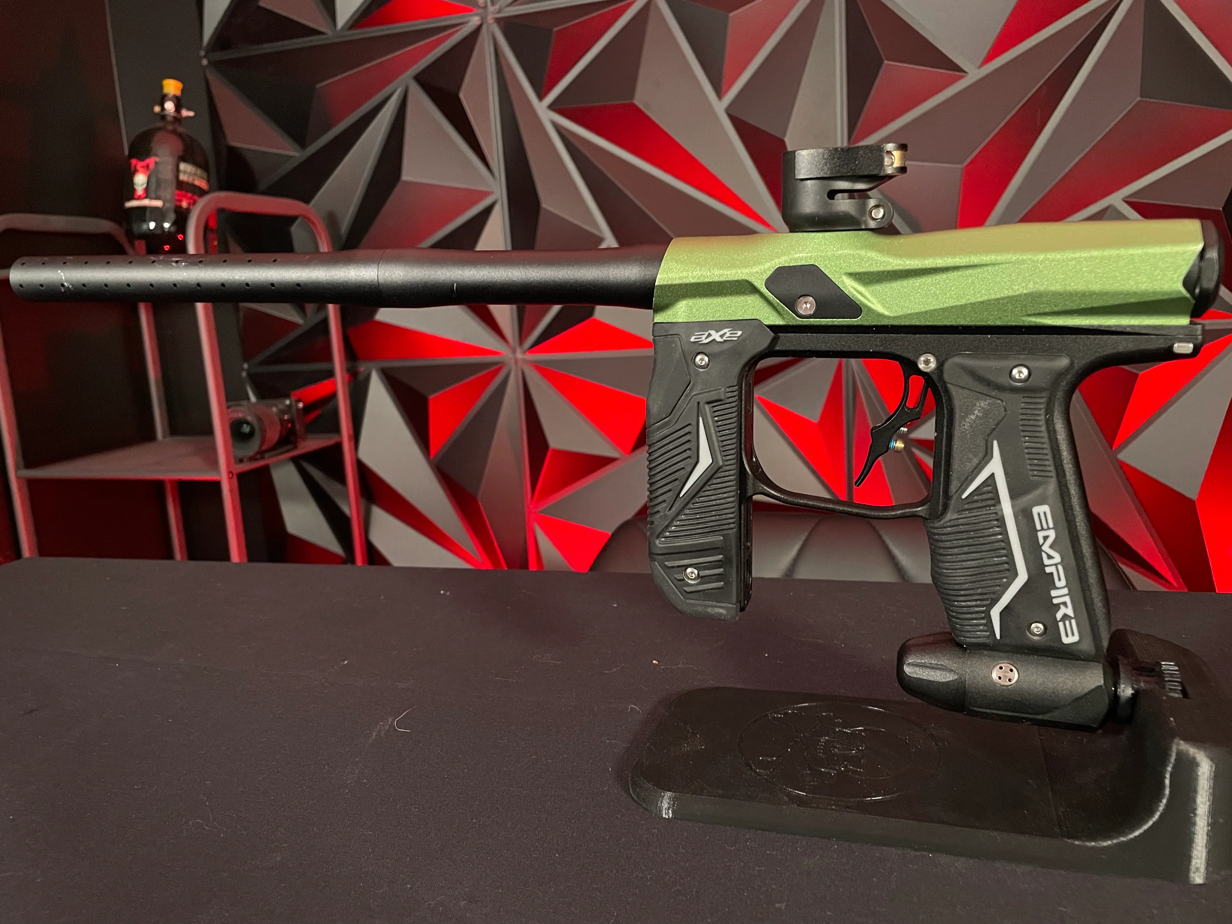 Used Empire Axe 2.0 Paintball Gun - Green / Black w/Redline Board - Image 11