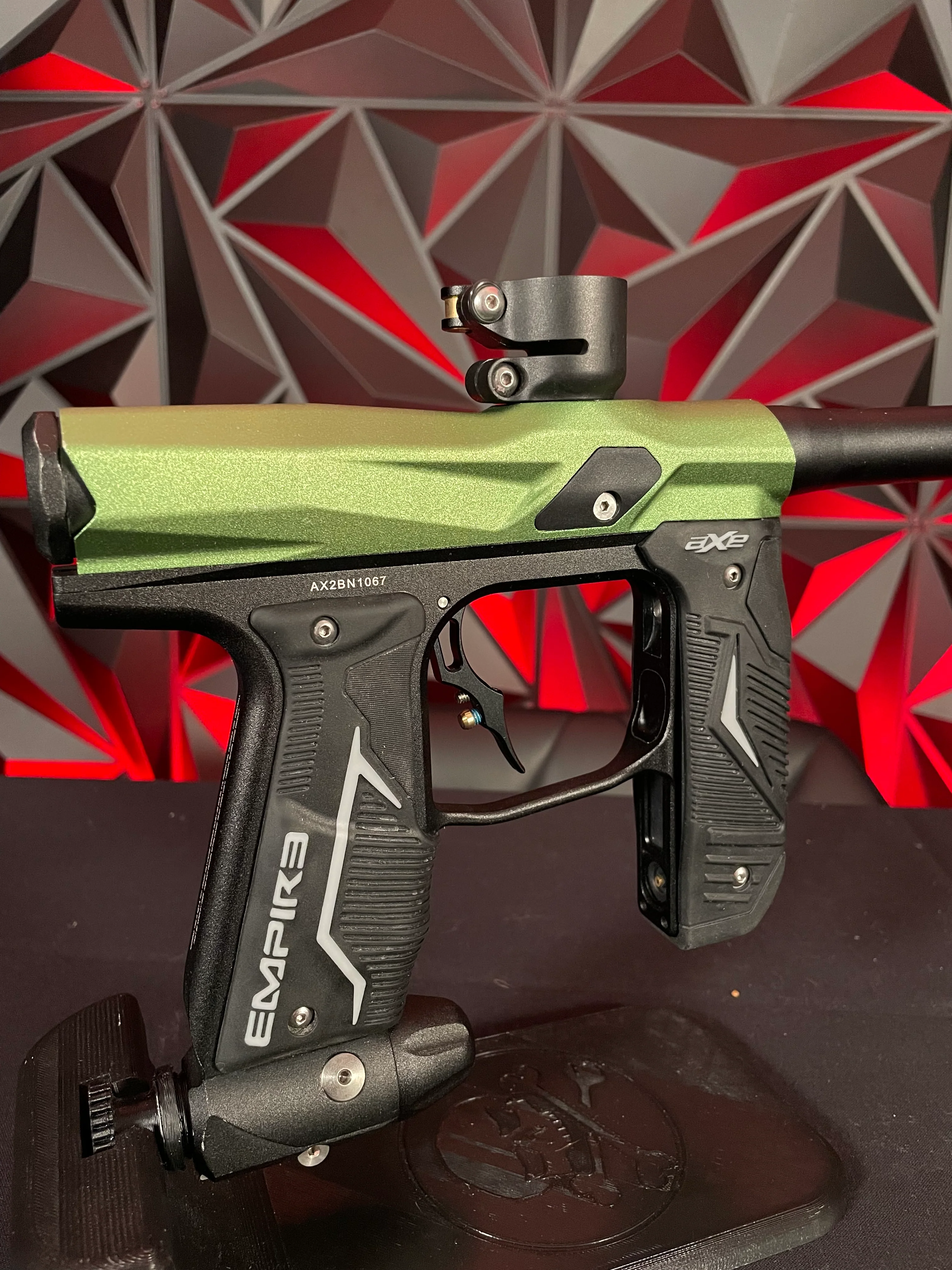 Used Empire Axe 2.0 Paintball Gun - Green / Black w/Redline Board - Image 16
