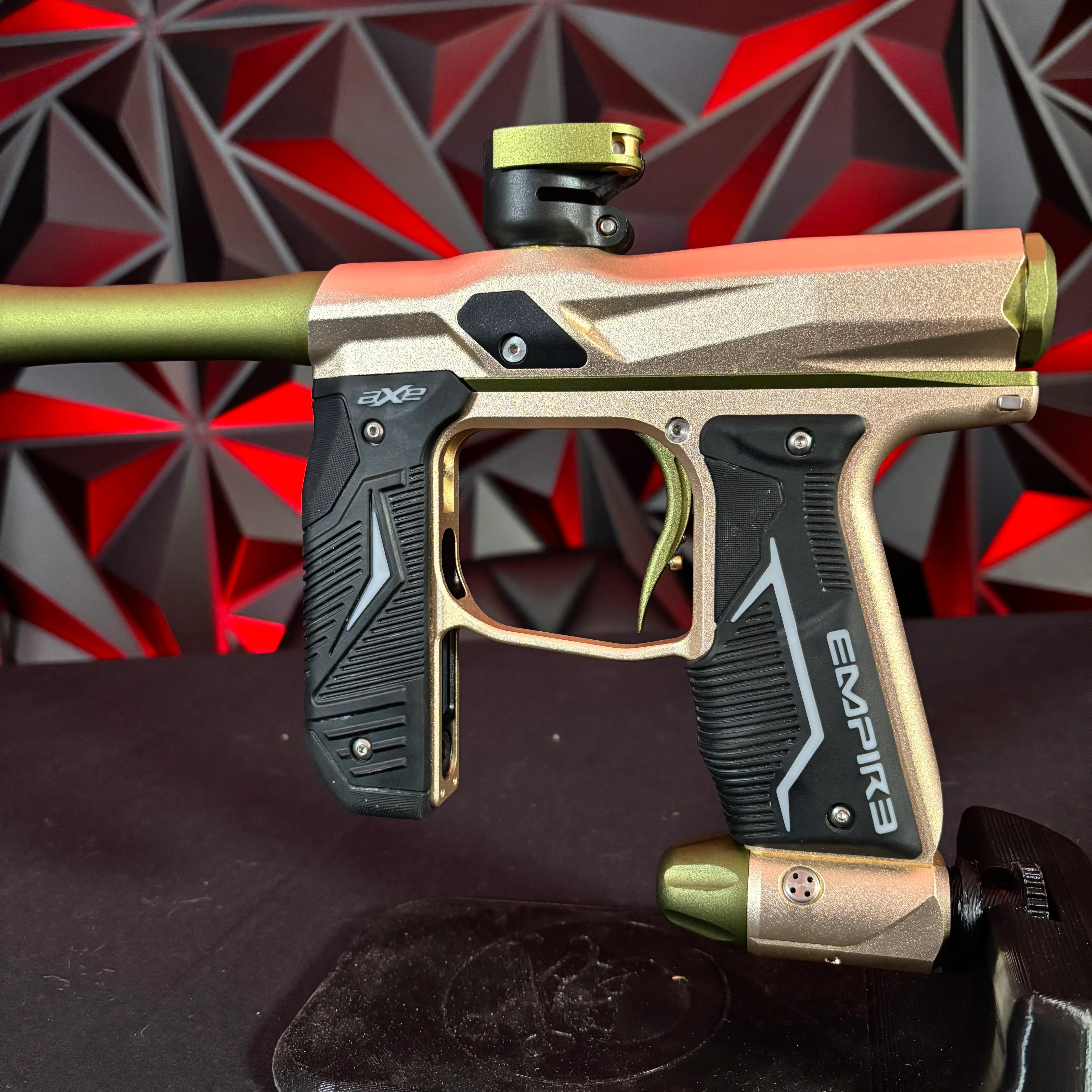 Used Empire Axe 2.0 Paintball Gun - Tan/Olive w/ Redline Board - Image 3