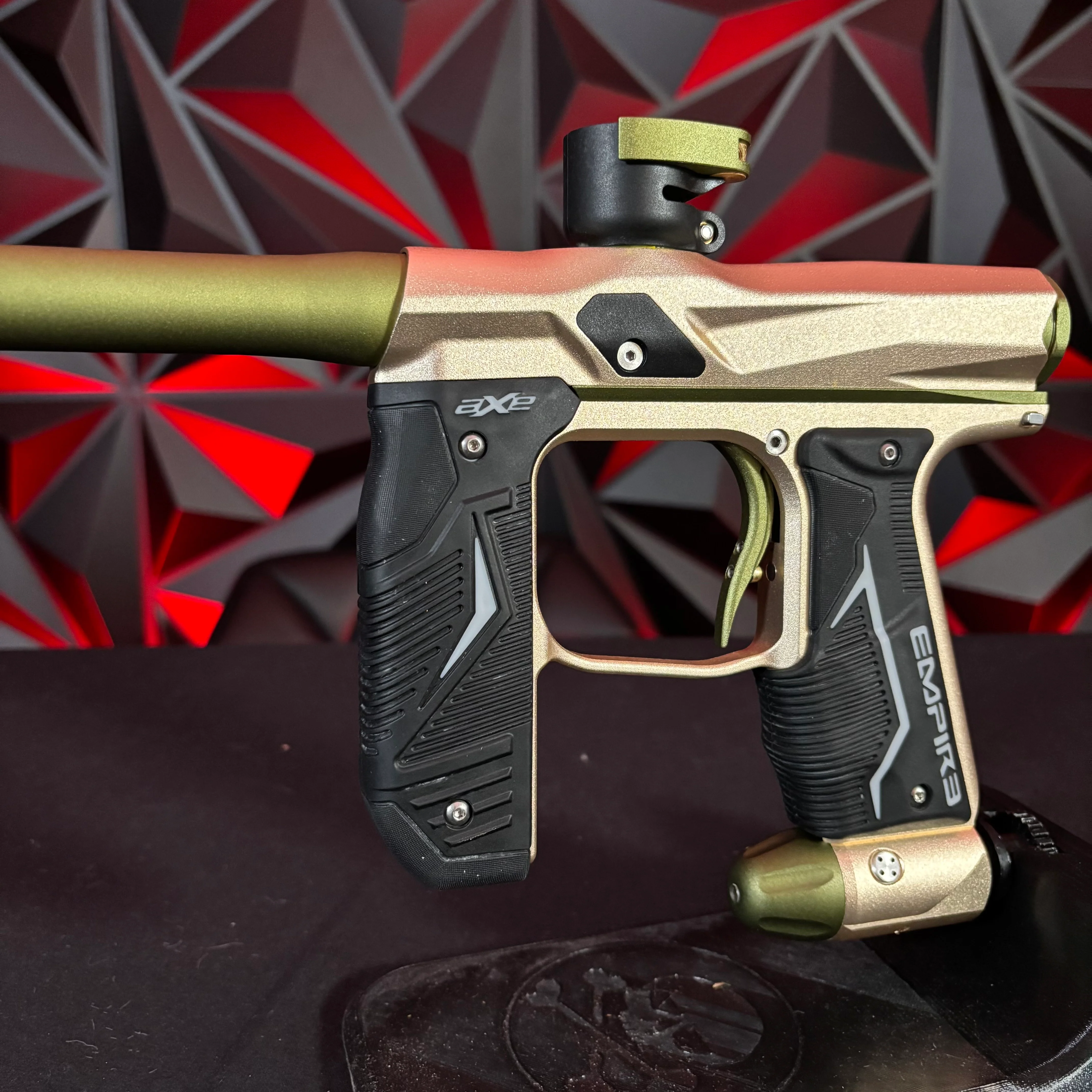 Used Empire Axe 2.0 Paintball Gun - Tan/Olive w/ Redline Board - Image 5