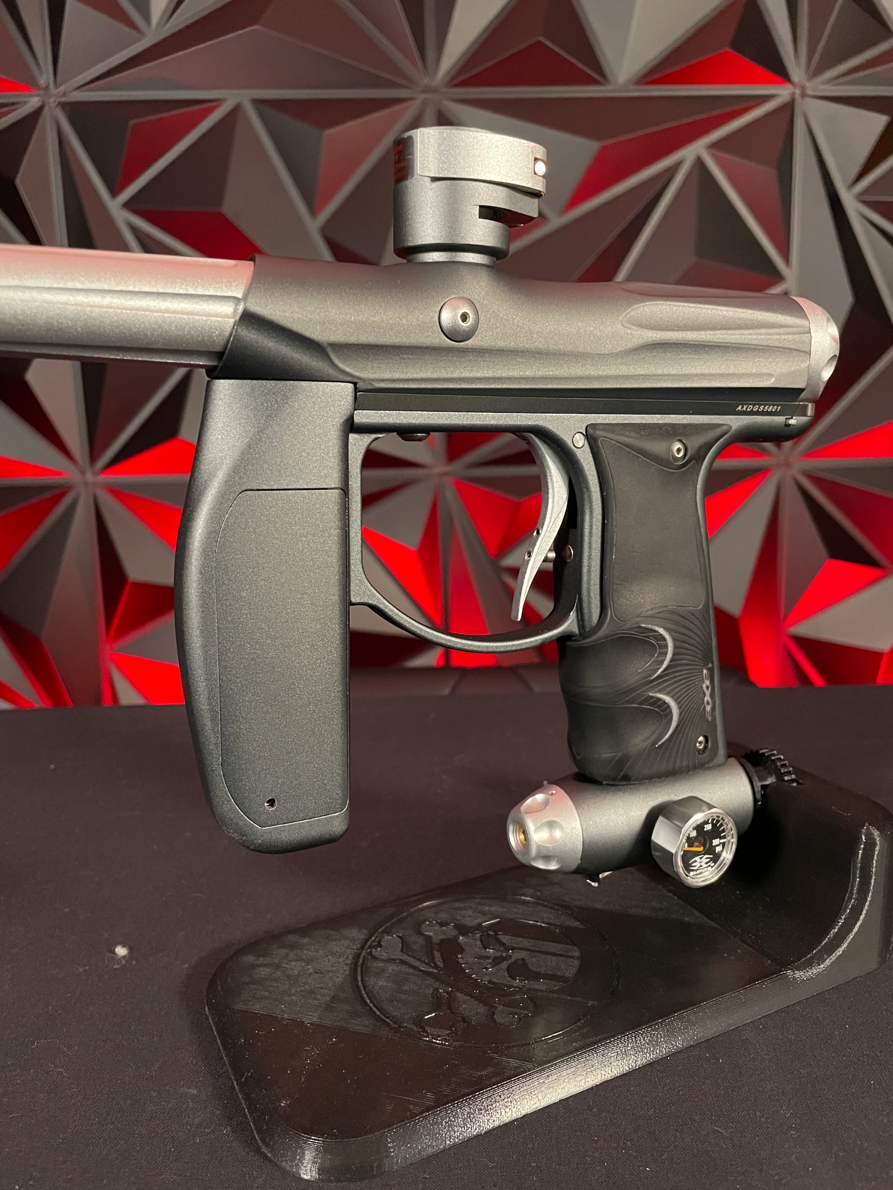 Used Empire Axe Paintball Gun - Dark Grey/Silver w/Redline Board - Image 4