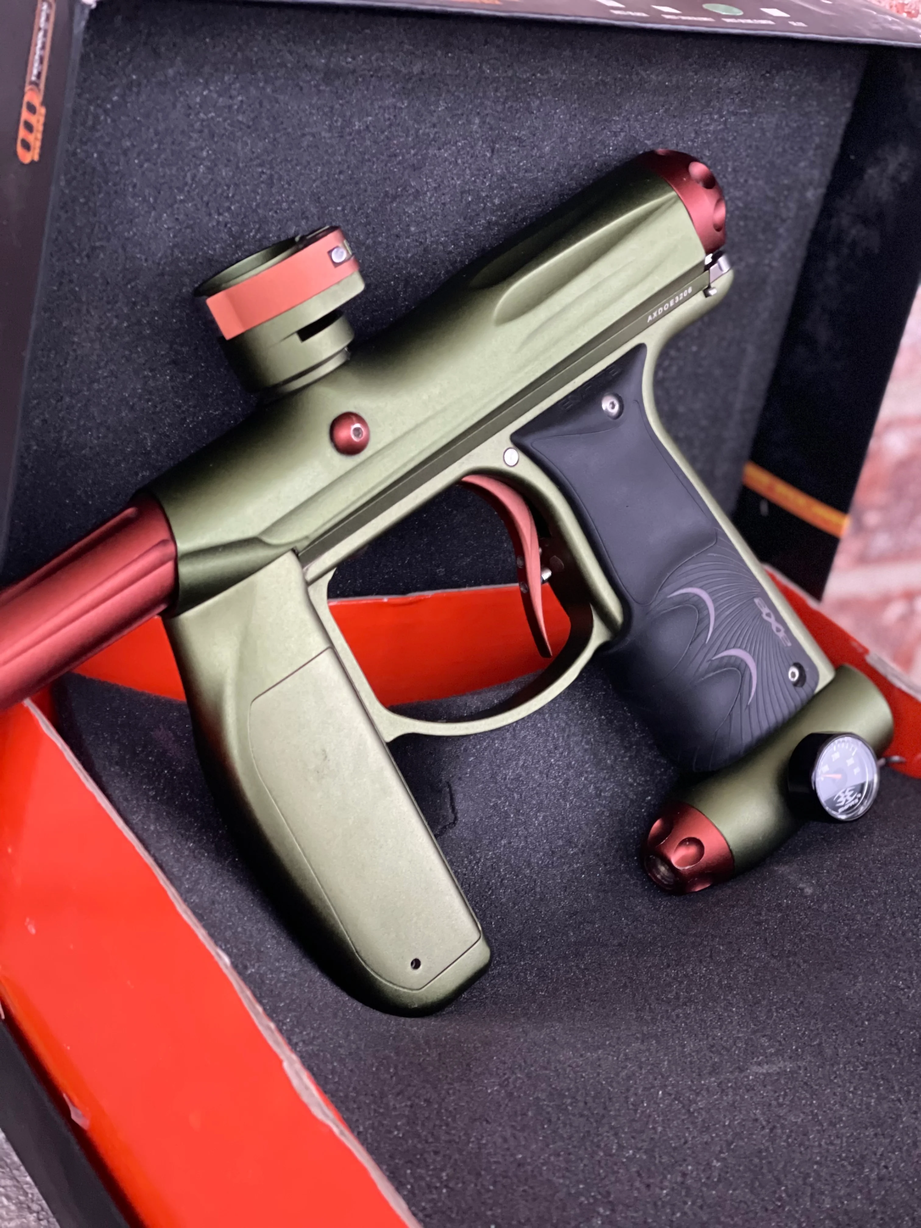 Used Empire Axe Paintball Gun - Olive/Earth - Image 2