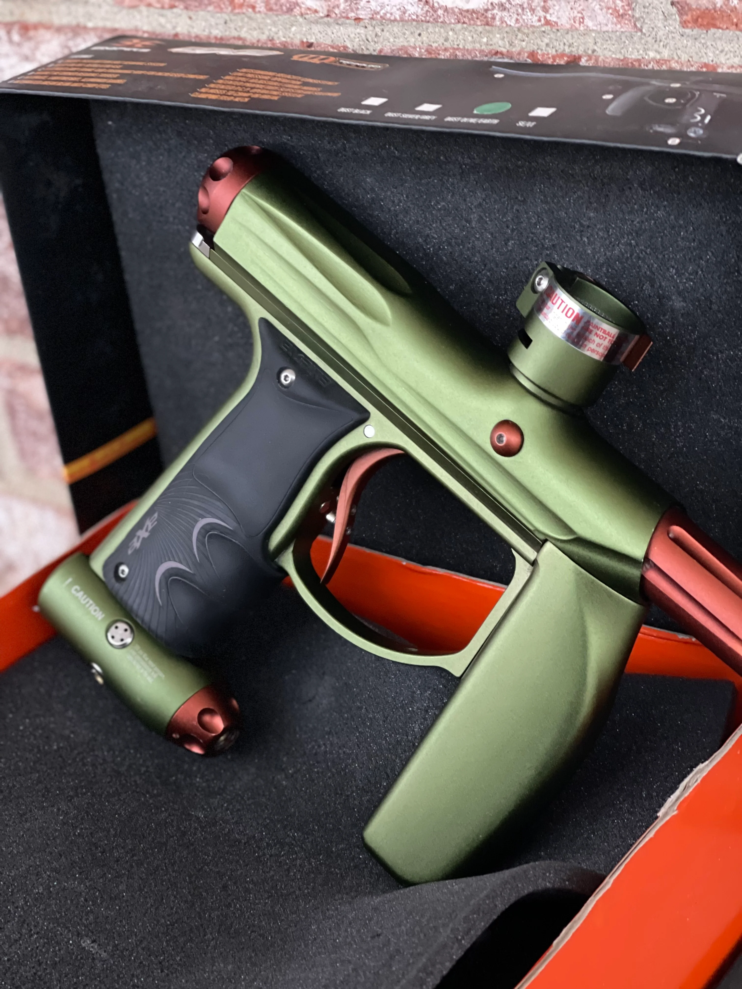 Used Empire Axe Paintball Gun - Olive/Earth - Image 3