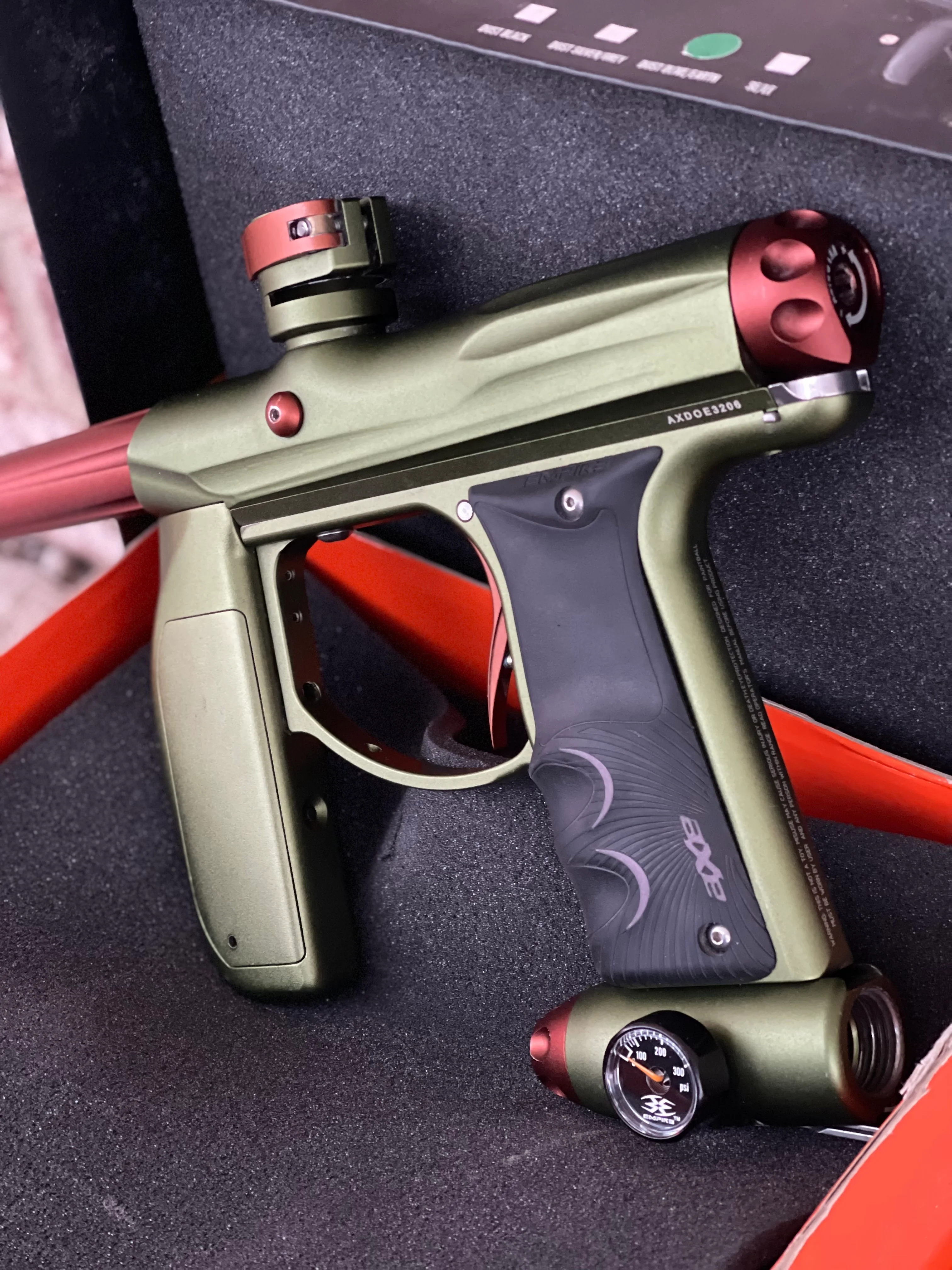 Used Empire Axe Paintball Gun - Olive/Earth - Image 4