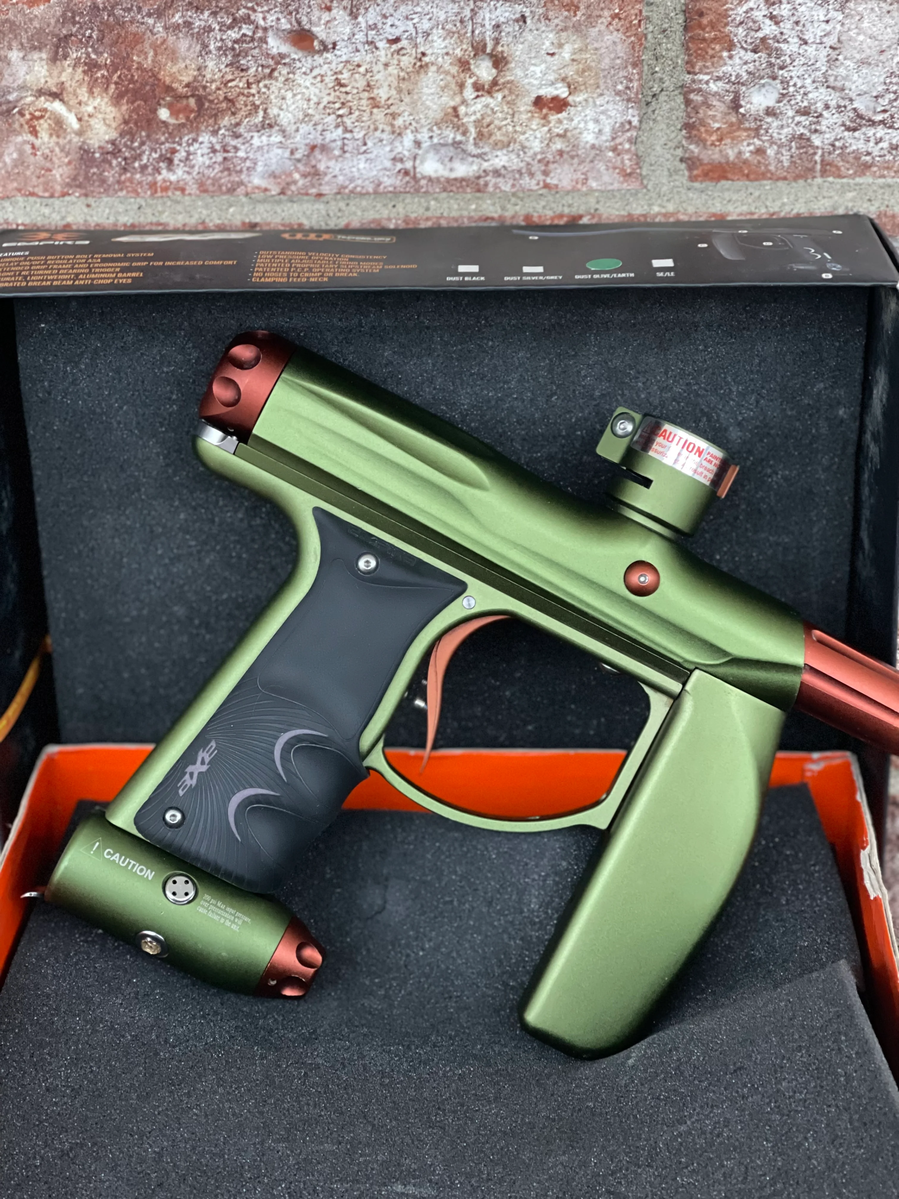 Used Empire Axe Paintball Gun - Olive/Earth - Image 5
