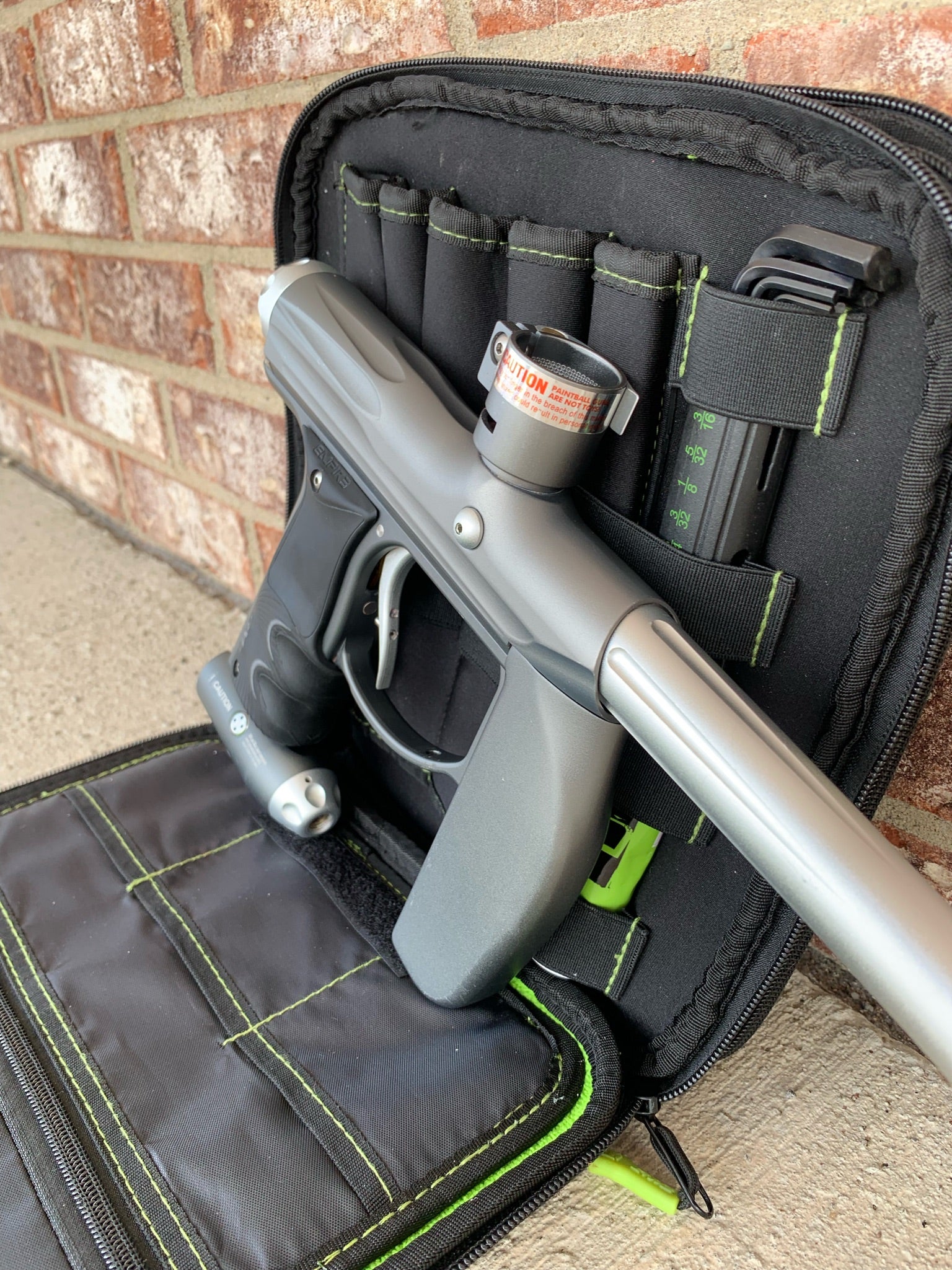 Used Empire Axe Paintball Gun - Pewter/Silver - Image 3