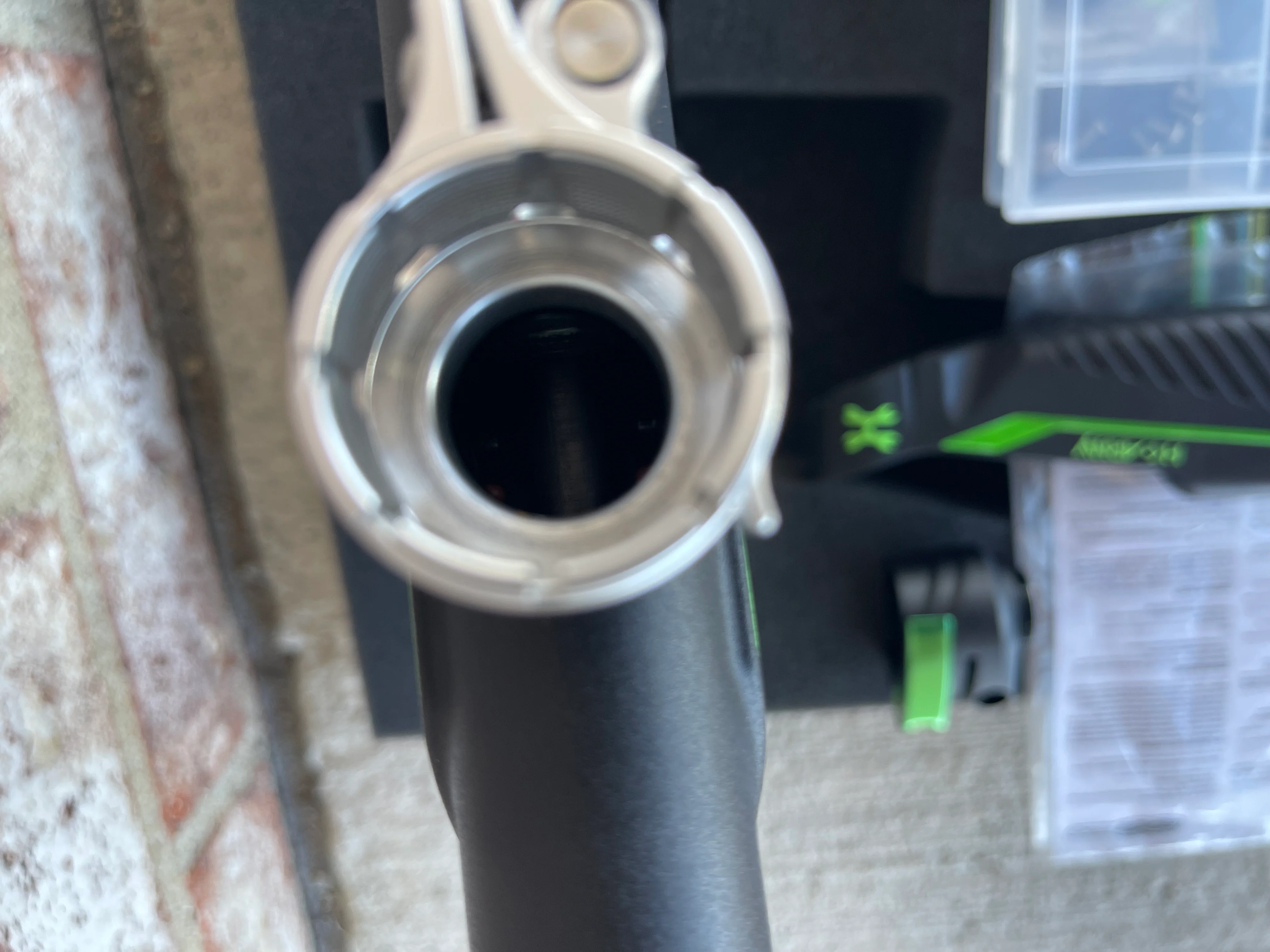 Used Empire Axe Pro Paintball Gun - Dust Black / Polished Green - Image 6