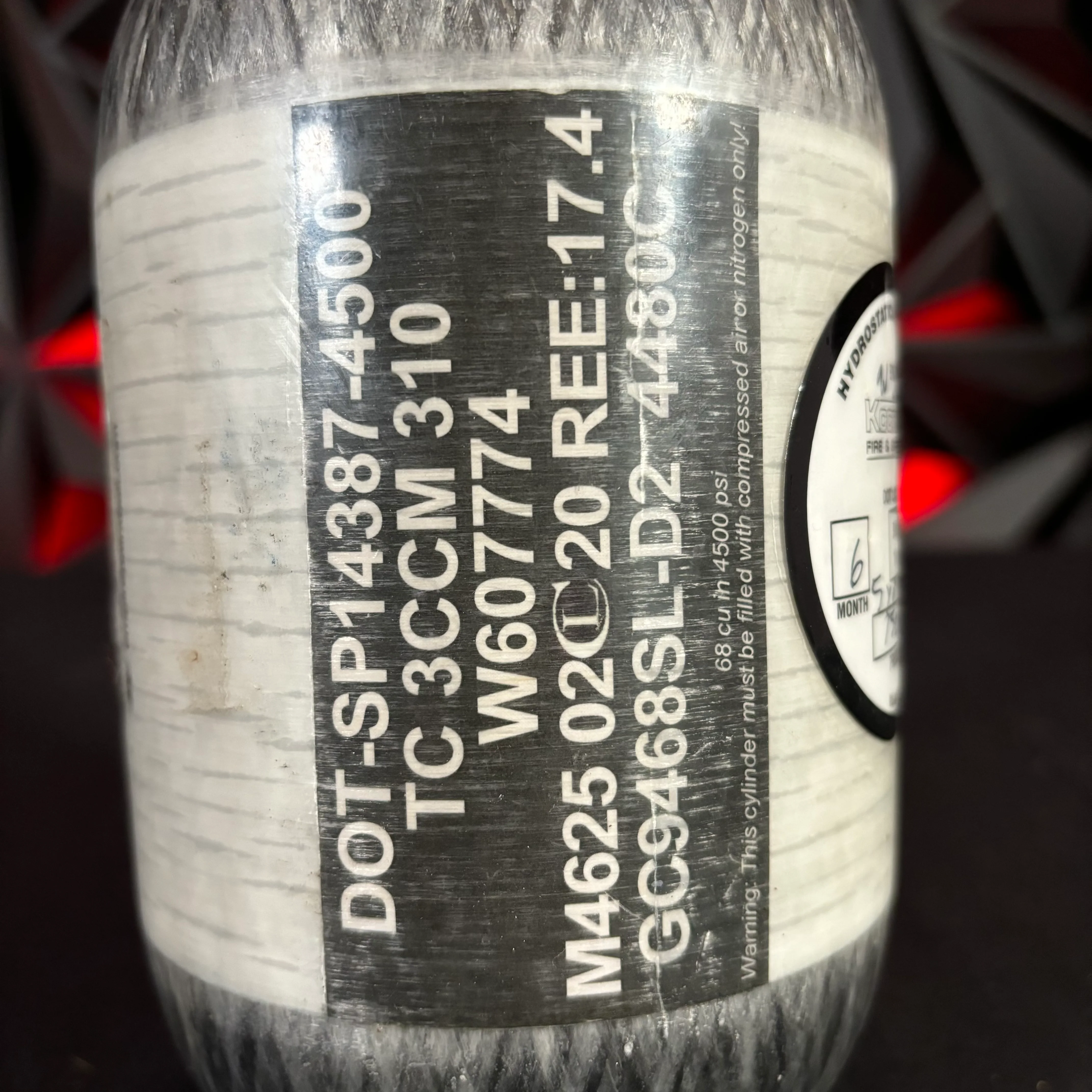 Used Empire Basic 68/4500 Paintball Tank *BOTTLE ONLY* - Image 3
