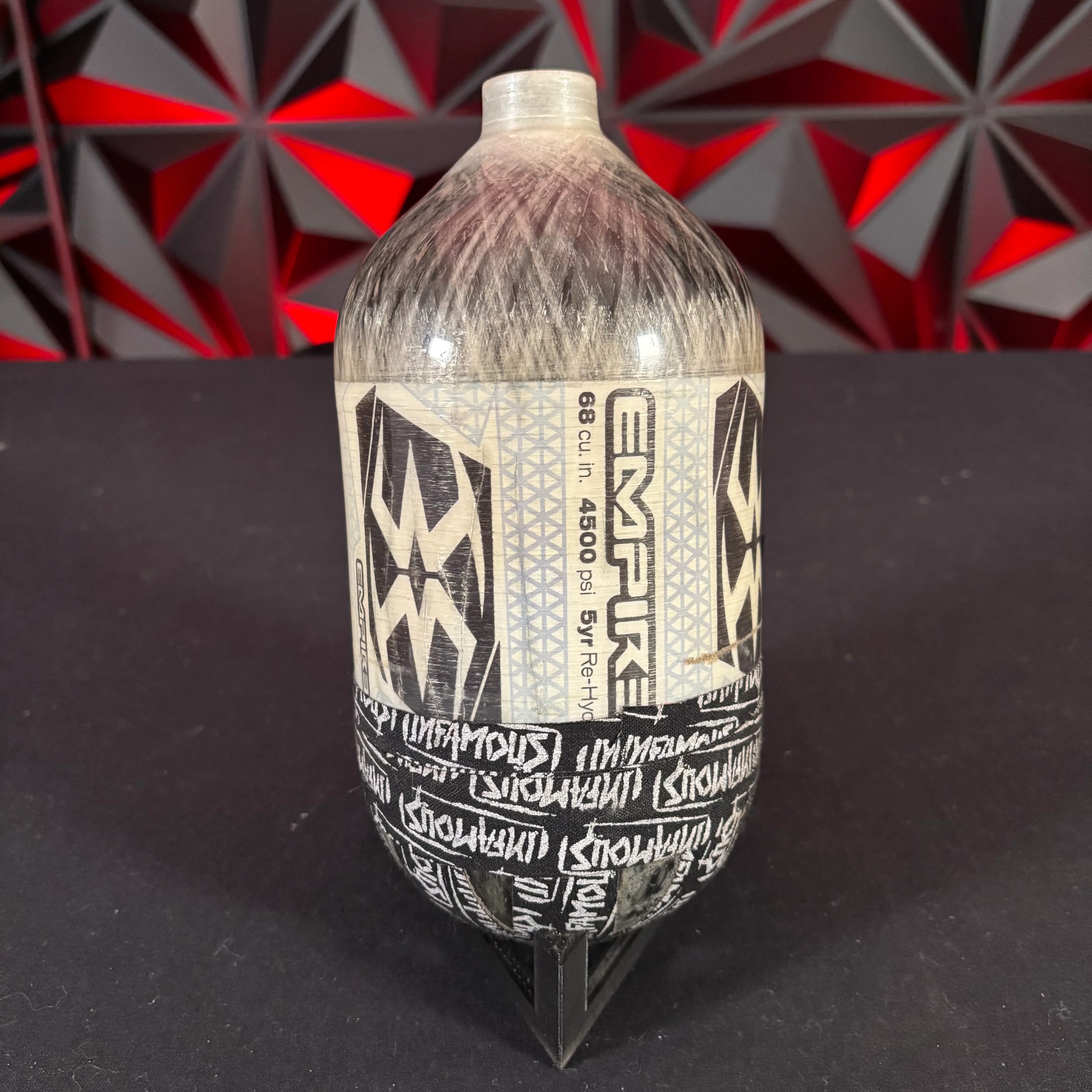 Used Empire Basic 68/4500 Paintball Tank- Translucent Grey