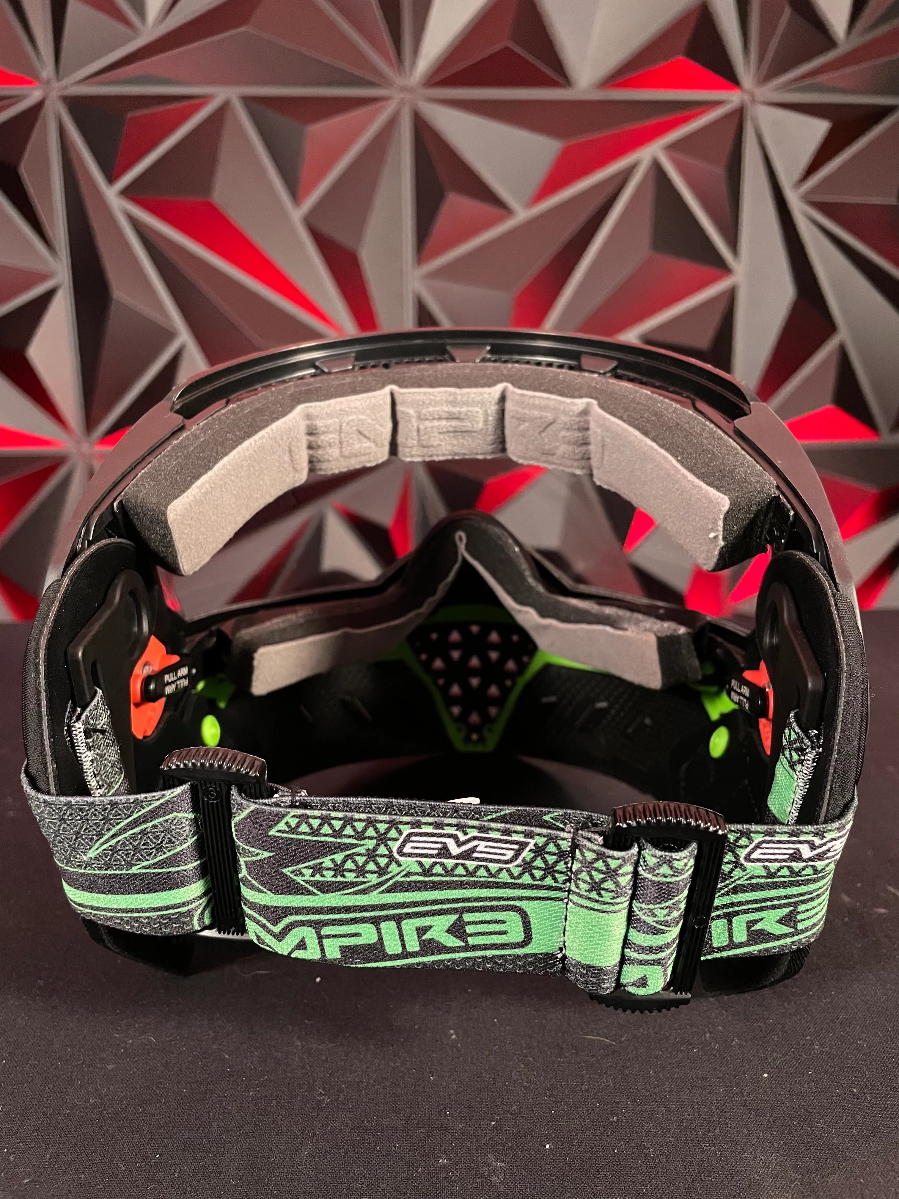 Used Empire EVS Paintball Mask - Black/Green w/ 2 lenses - Image 6