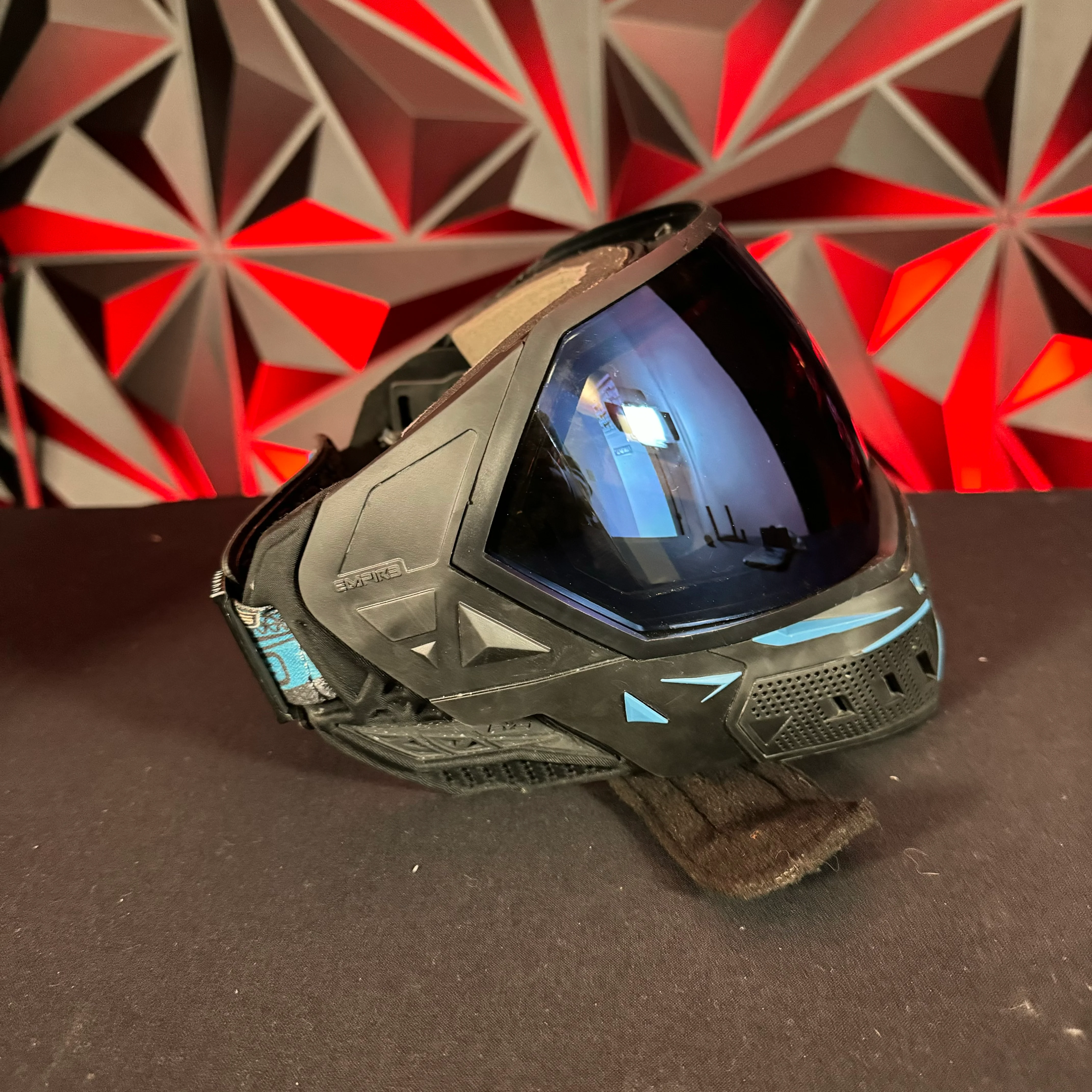 Used Empire EVS Paintball Mask - Black/Navy w/ Smoke Lens, Clear Lens, and Soft Goggle Bag - Image 3