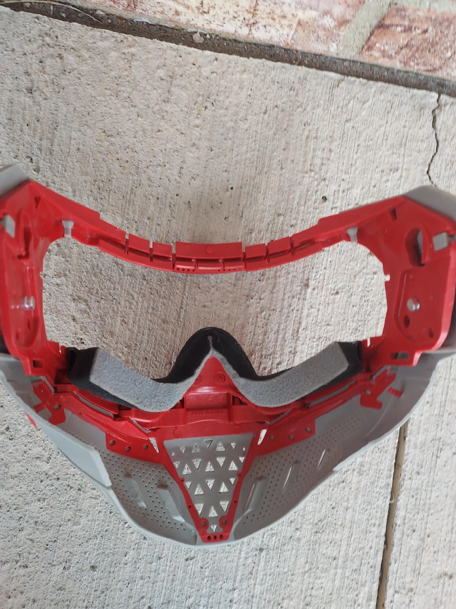 Used Empire EVS Paintball Mask FRAME ONLY - Grey / Red - Image 2