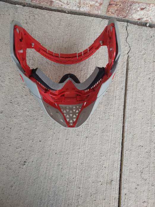 Used Empire EVS Paintball Mask FRAME ONLY - Grey / Red - Image 3