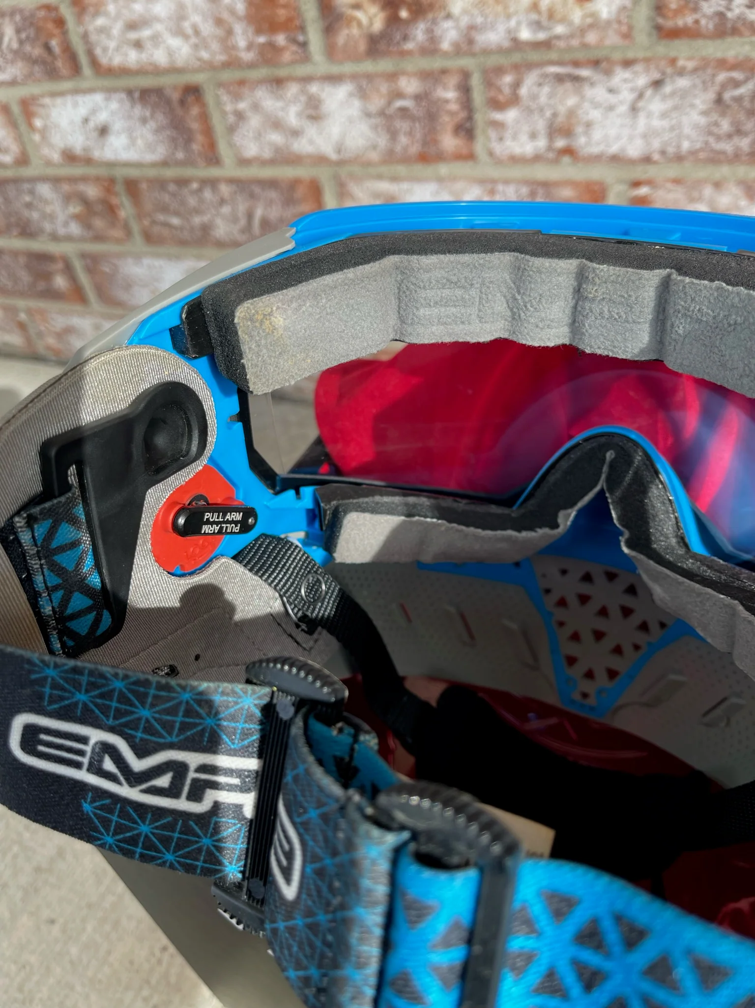 Used Empire EVS Paintball Mask - Grey / Cyan - Image 5