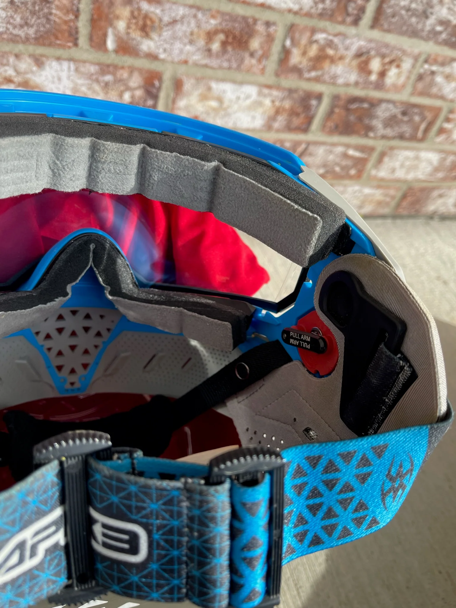 Used Empire EVS Paintball Mask - Grey / Cyan - Image 6