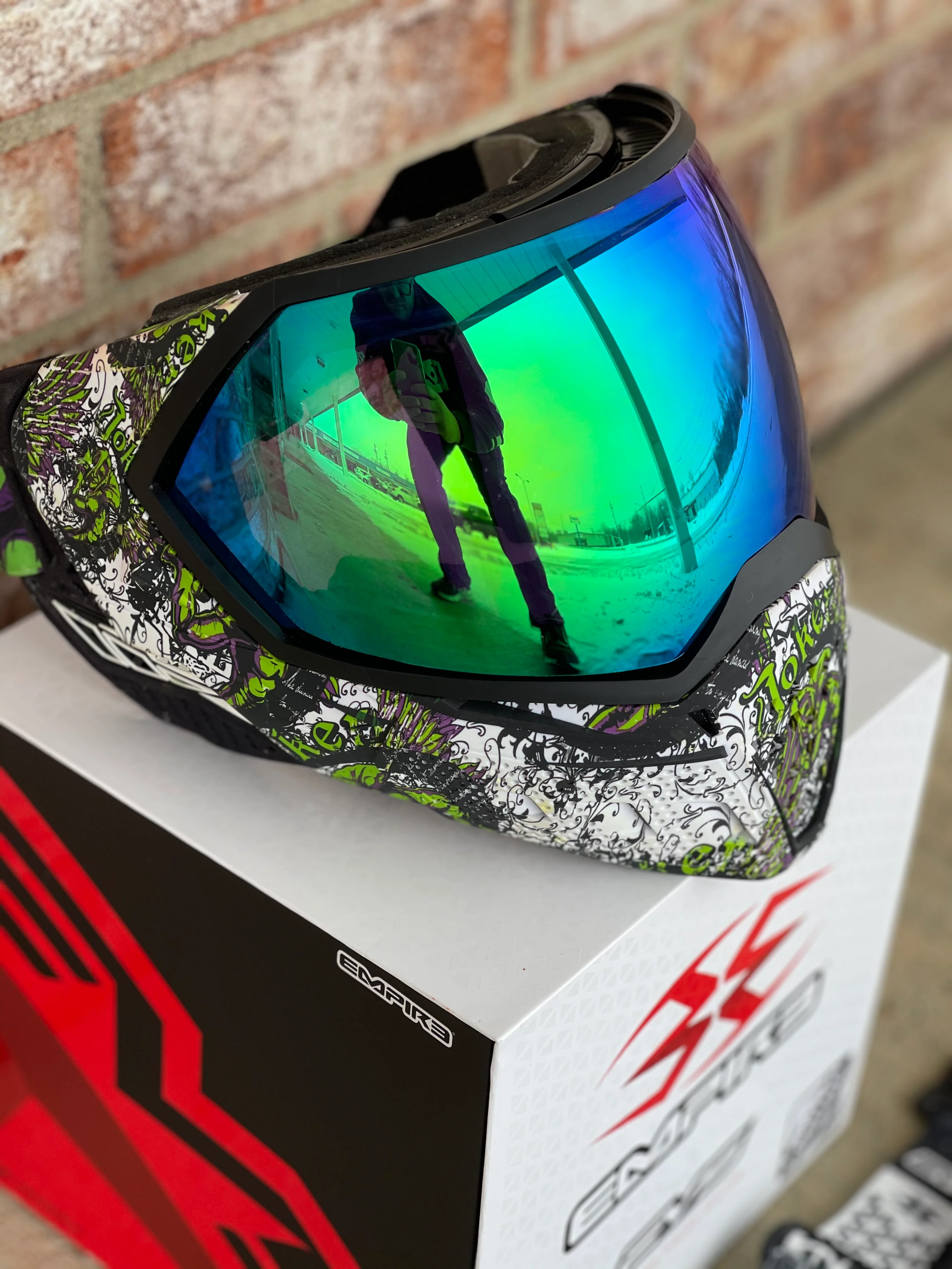 Used Empire EVS Paintball Mask - LE Joker Lime