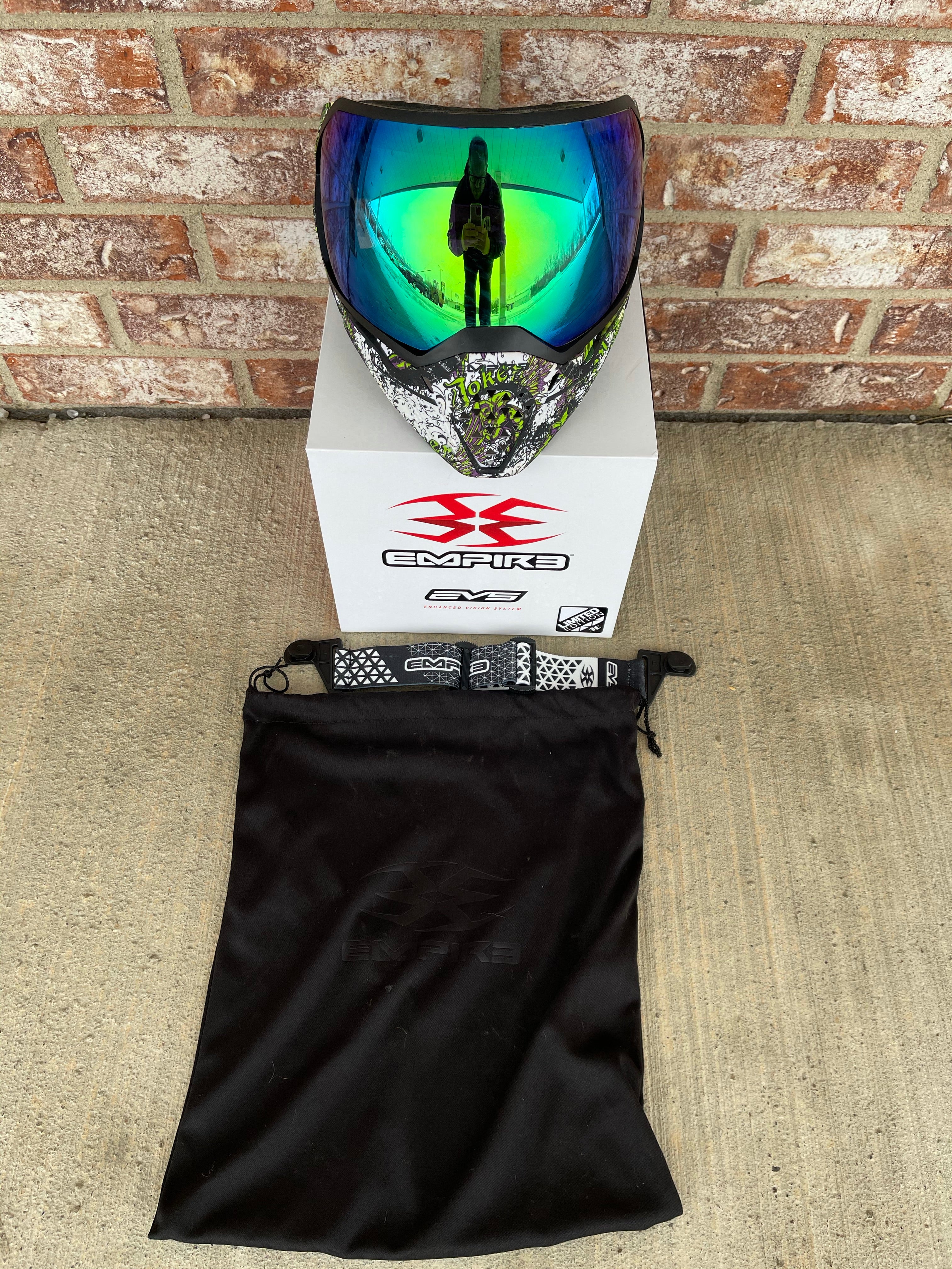 Used Empire EVS Paintball Mask - LE Joker Lime - Image 4