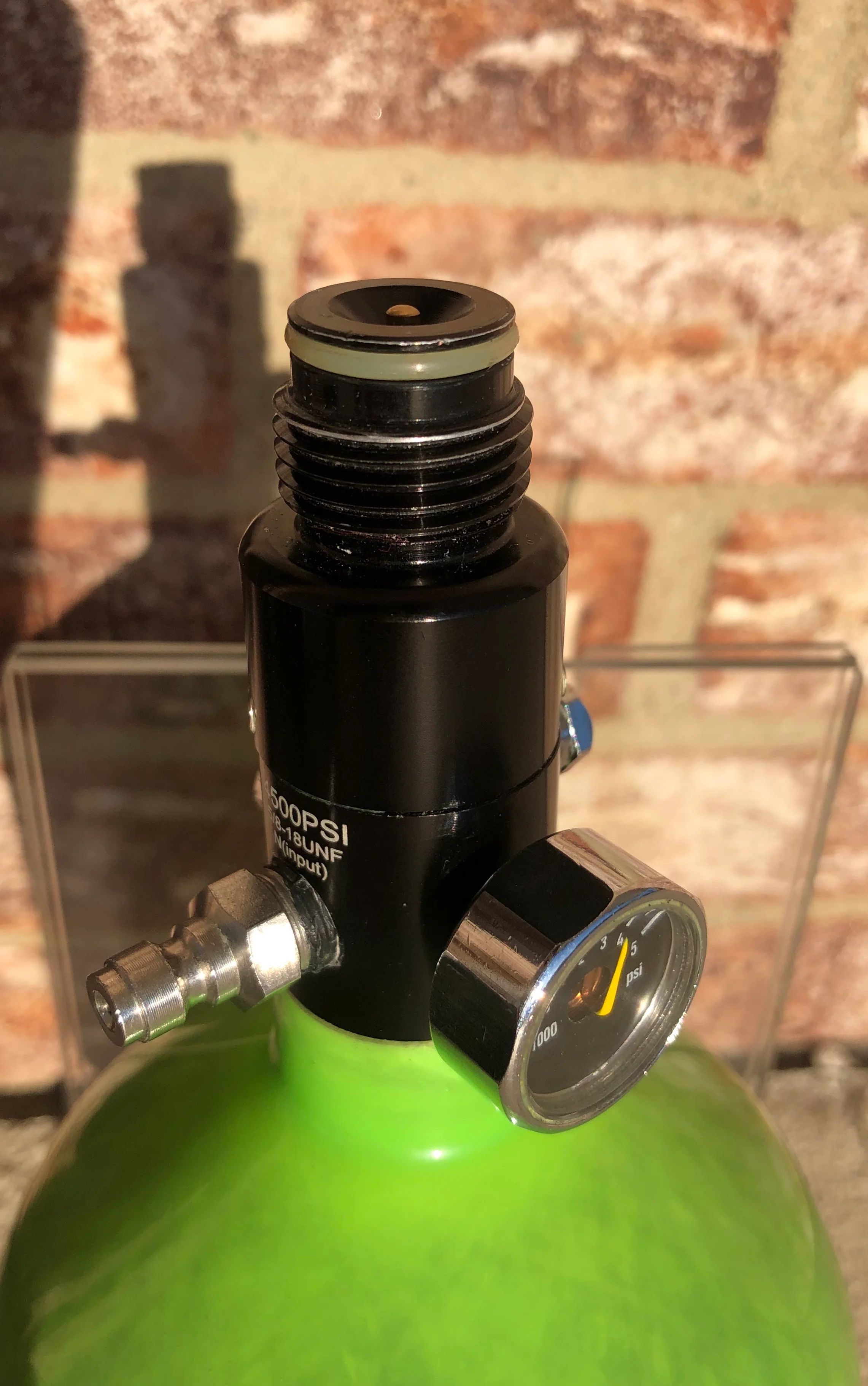 Used Empire Mega Lite 68/4500 Paintball Tank - Lime - Image 3