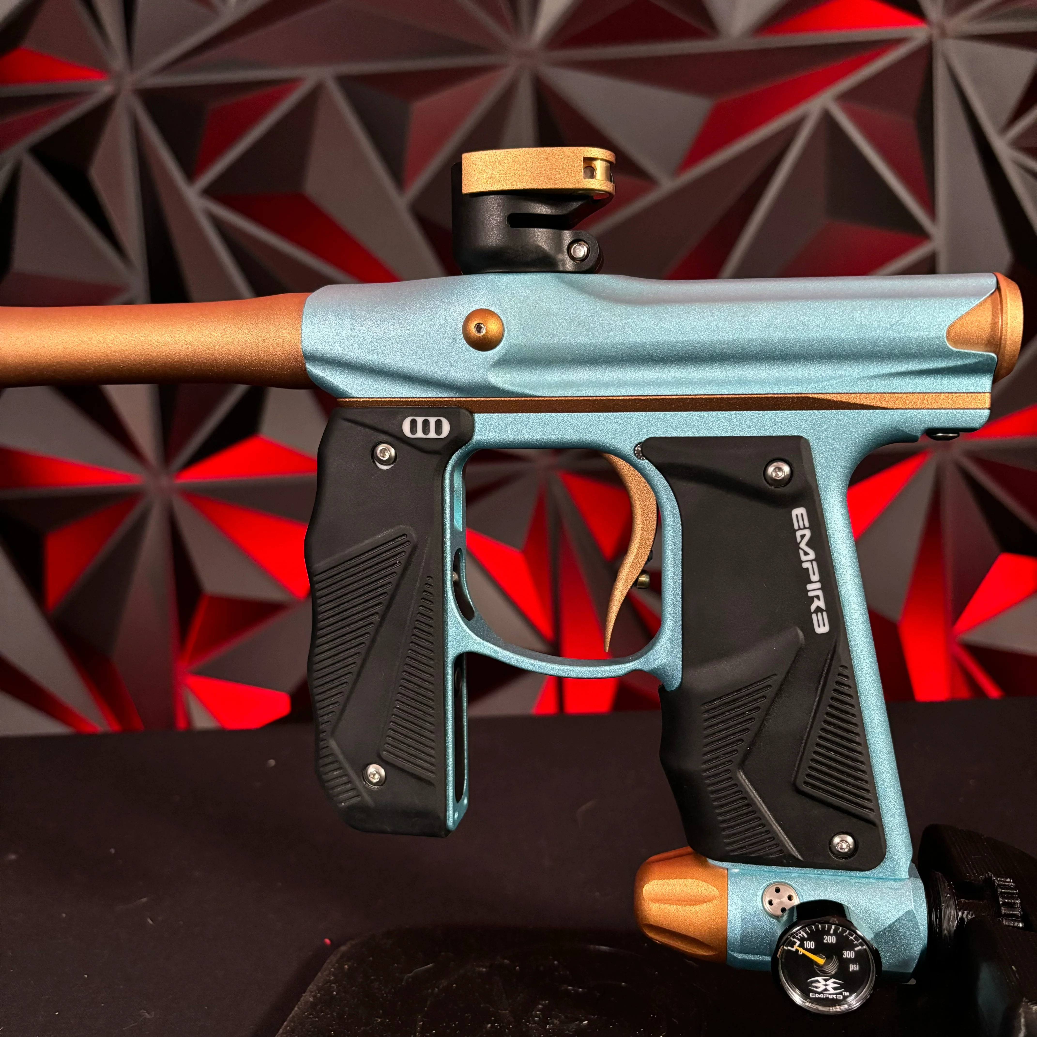 Used Empire Mini GS Paintball Gun - Dust Aqua/Orange - Image 2