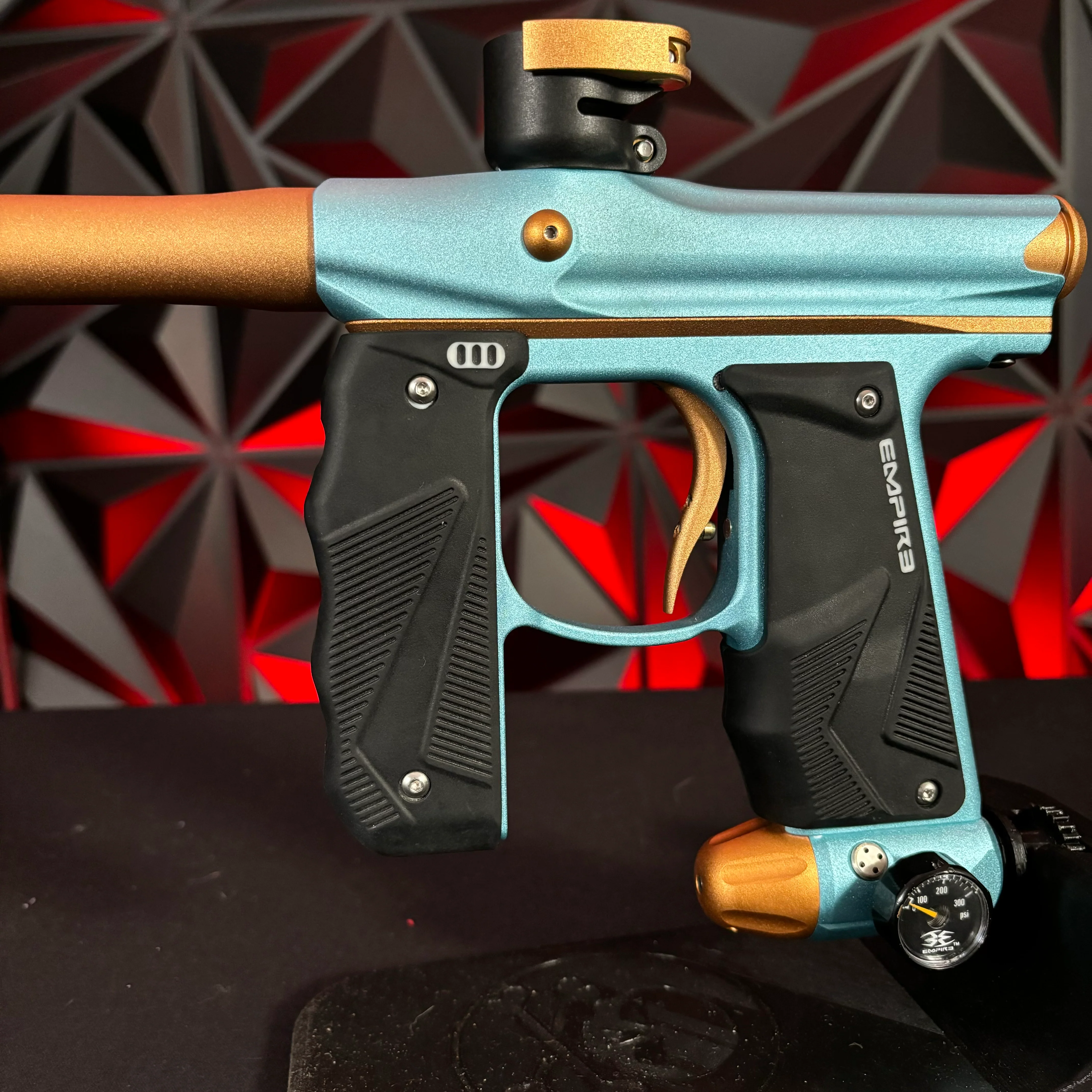 Used Empire Mini GS Paintball Gun - Dust Aqua/Orange - Image 4