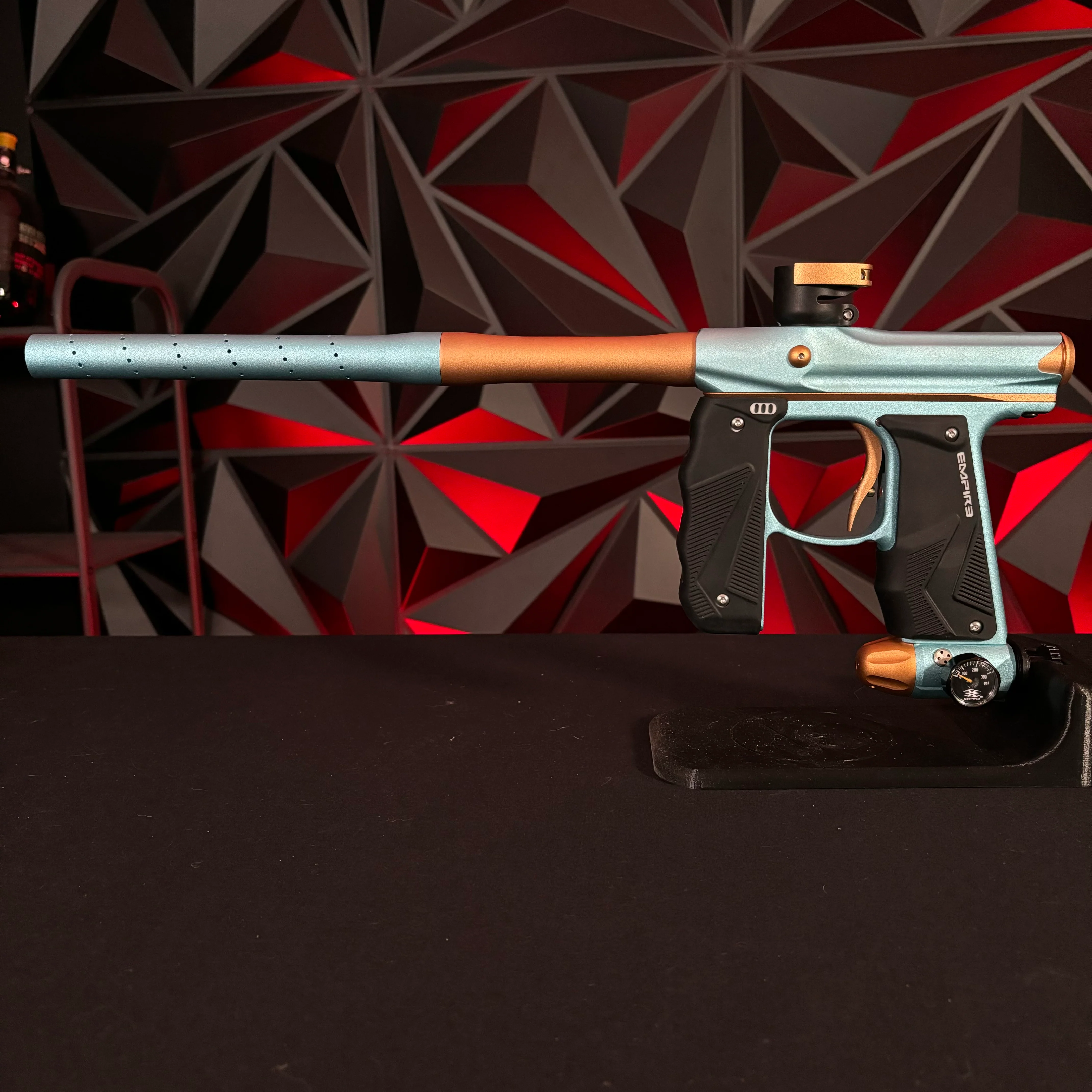 Used Empire Mini GS Paintball Gun - Dust Aqua/Orange - Image 6