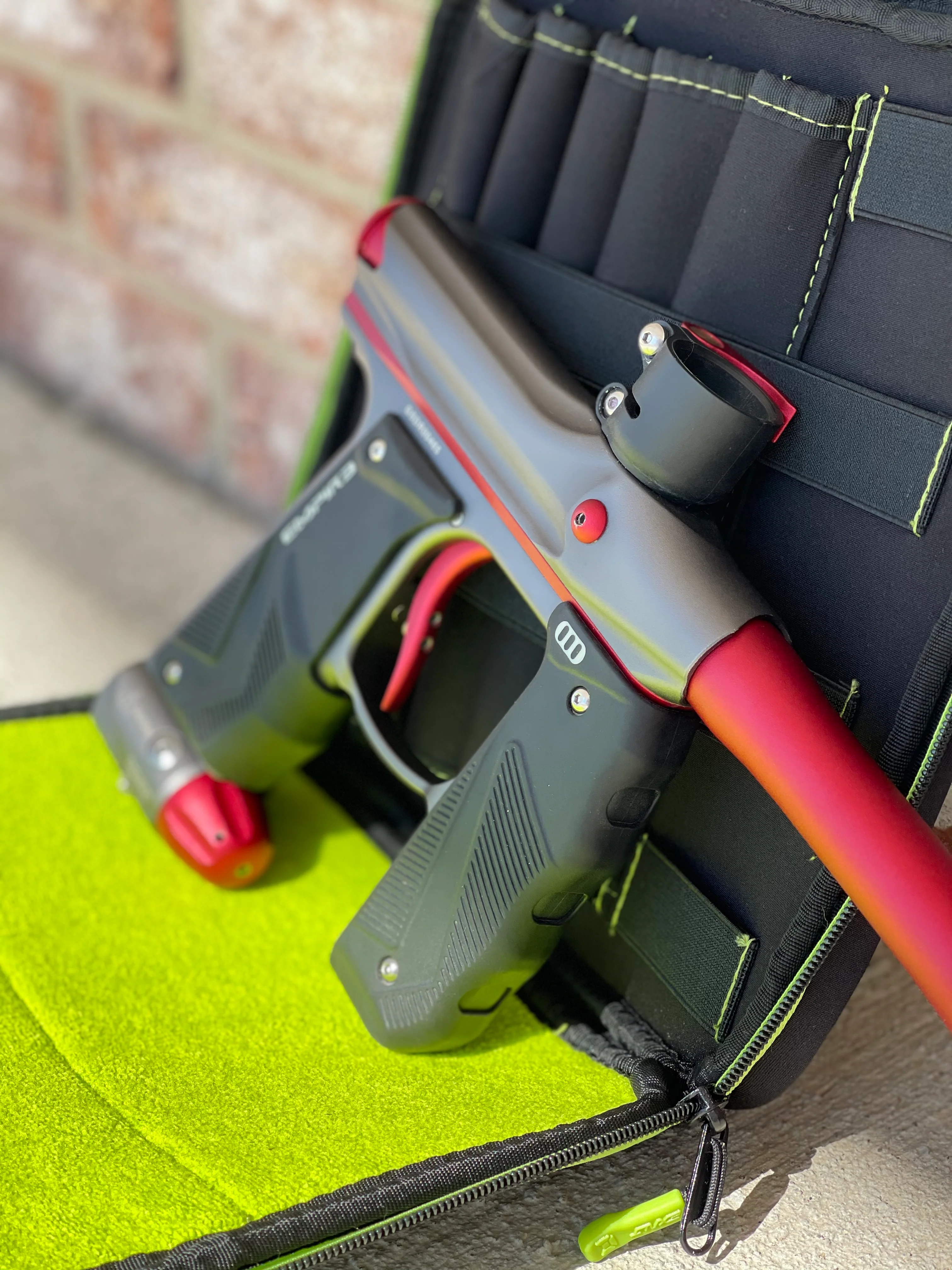 Used Empire Mini GS Paintball Gun - Dust Grey / Red - Image 2