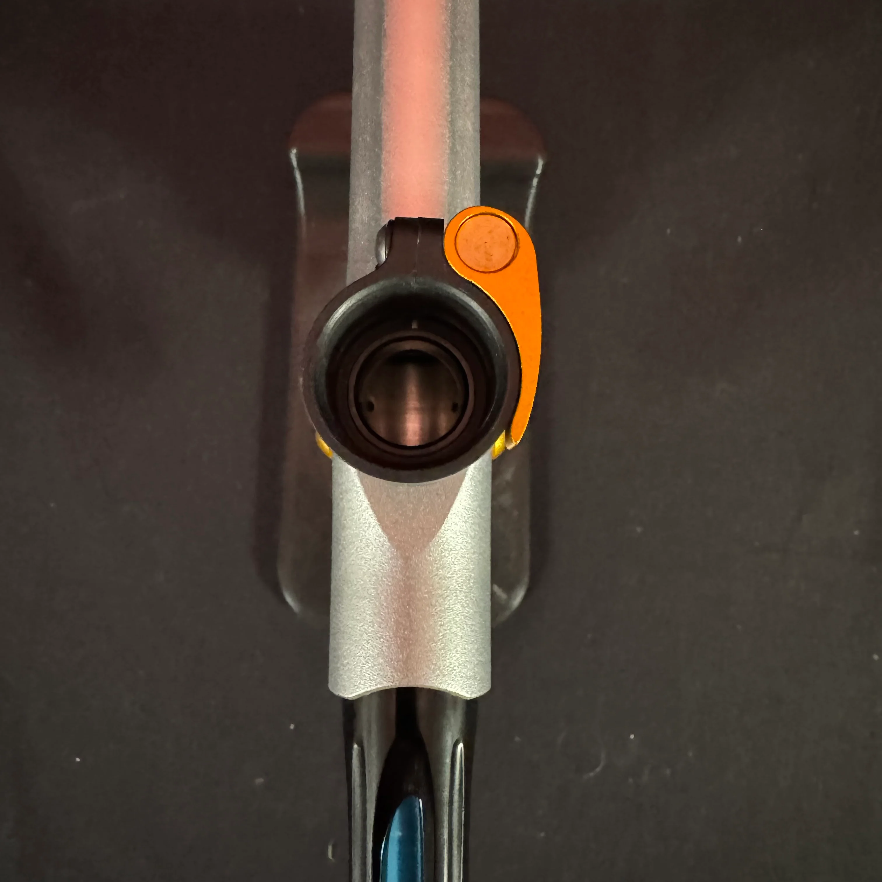 Used Empire Mini GS Paintball Gun - Dust Silver/Dust Gold w/Freak XL Barrel System - Image 9