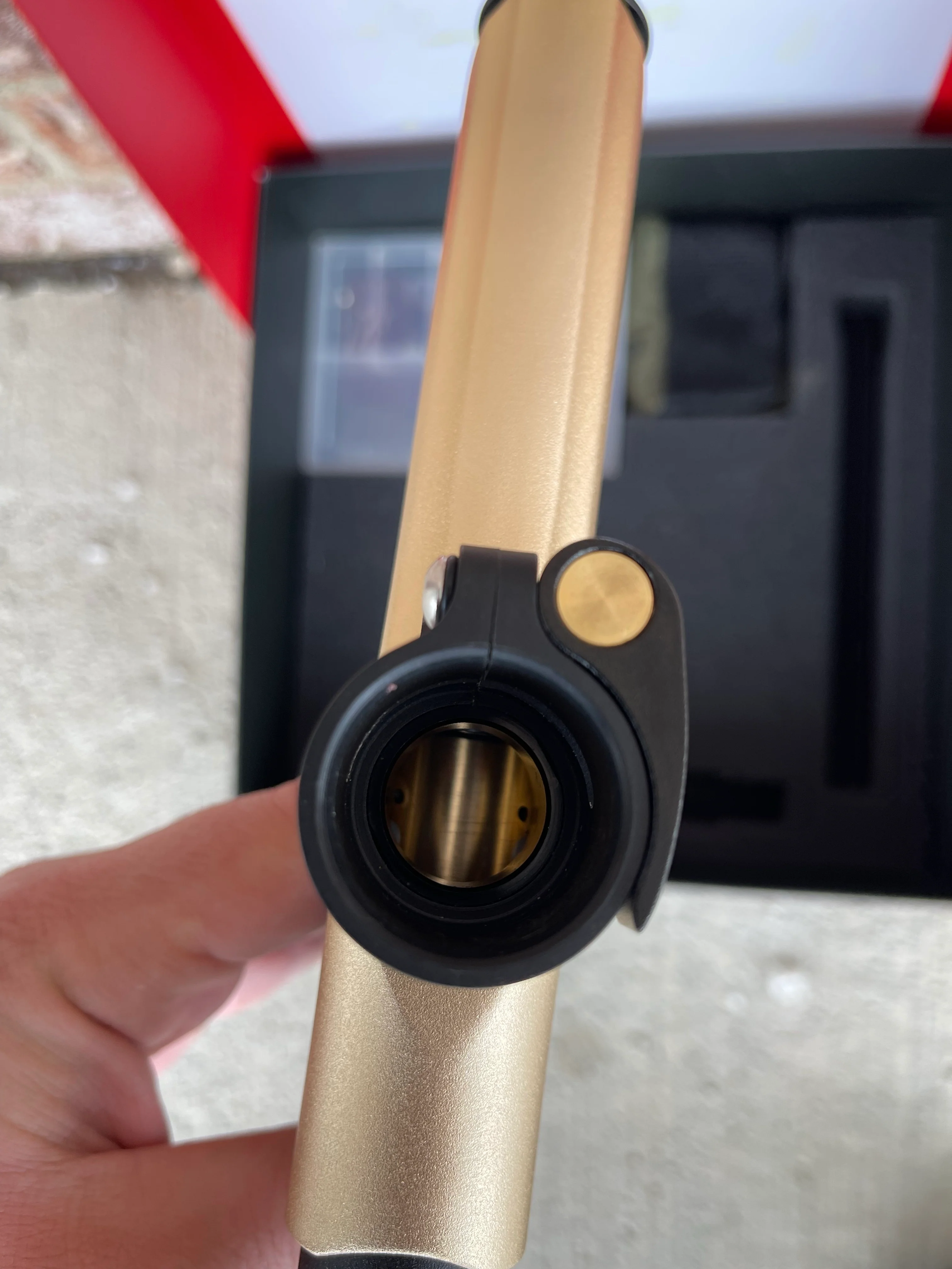 Used Empire Mini GS Paintball Gun - Dust Tan/Black w/ 2 Piece Barrel - Image 6