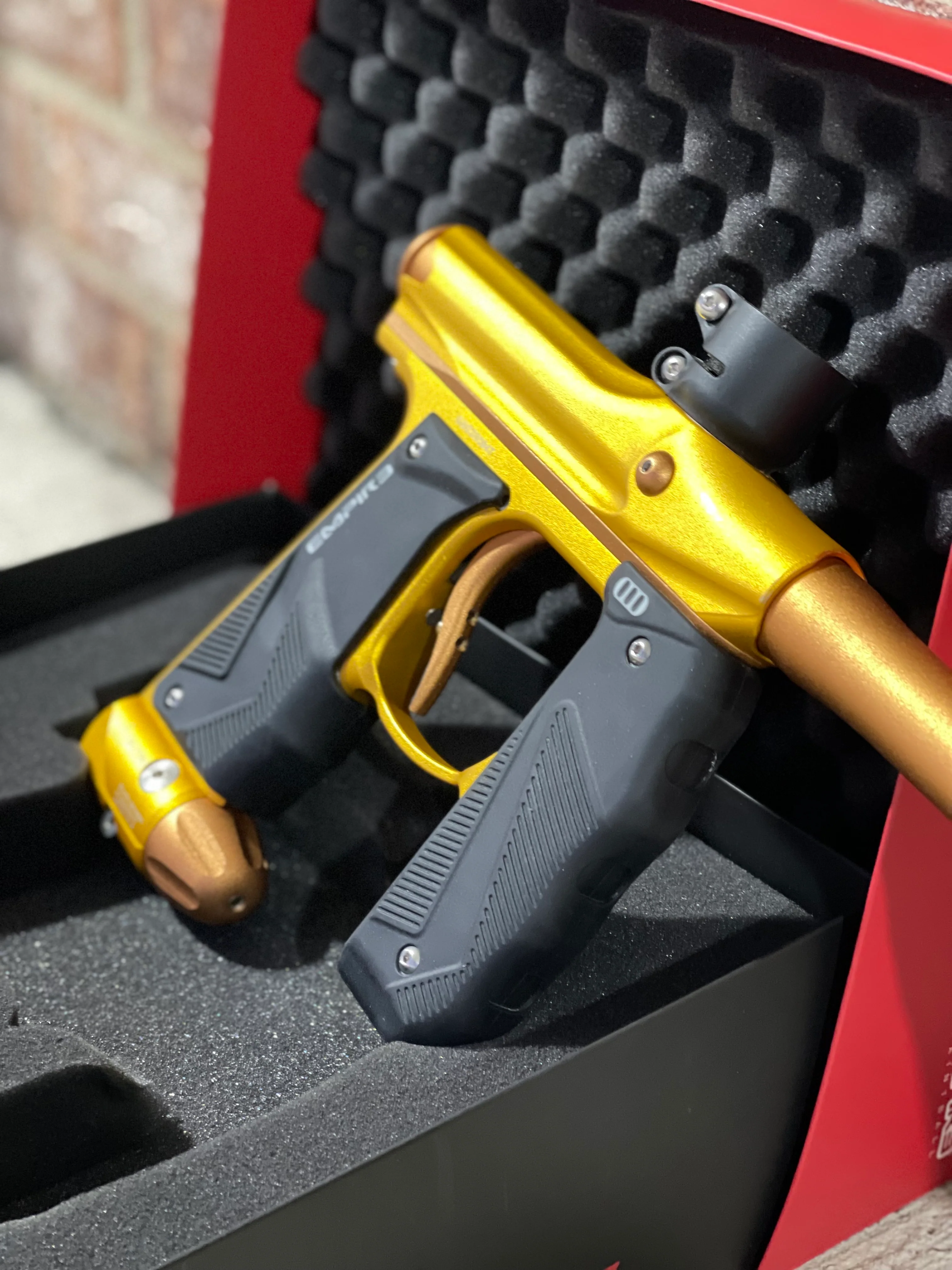 Used Empire Mini GS Paintball Gun - Gold / Bronze - Image 2