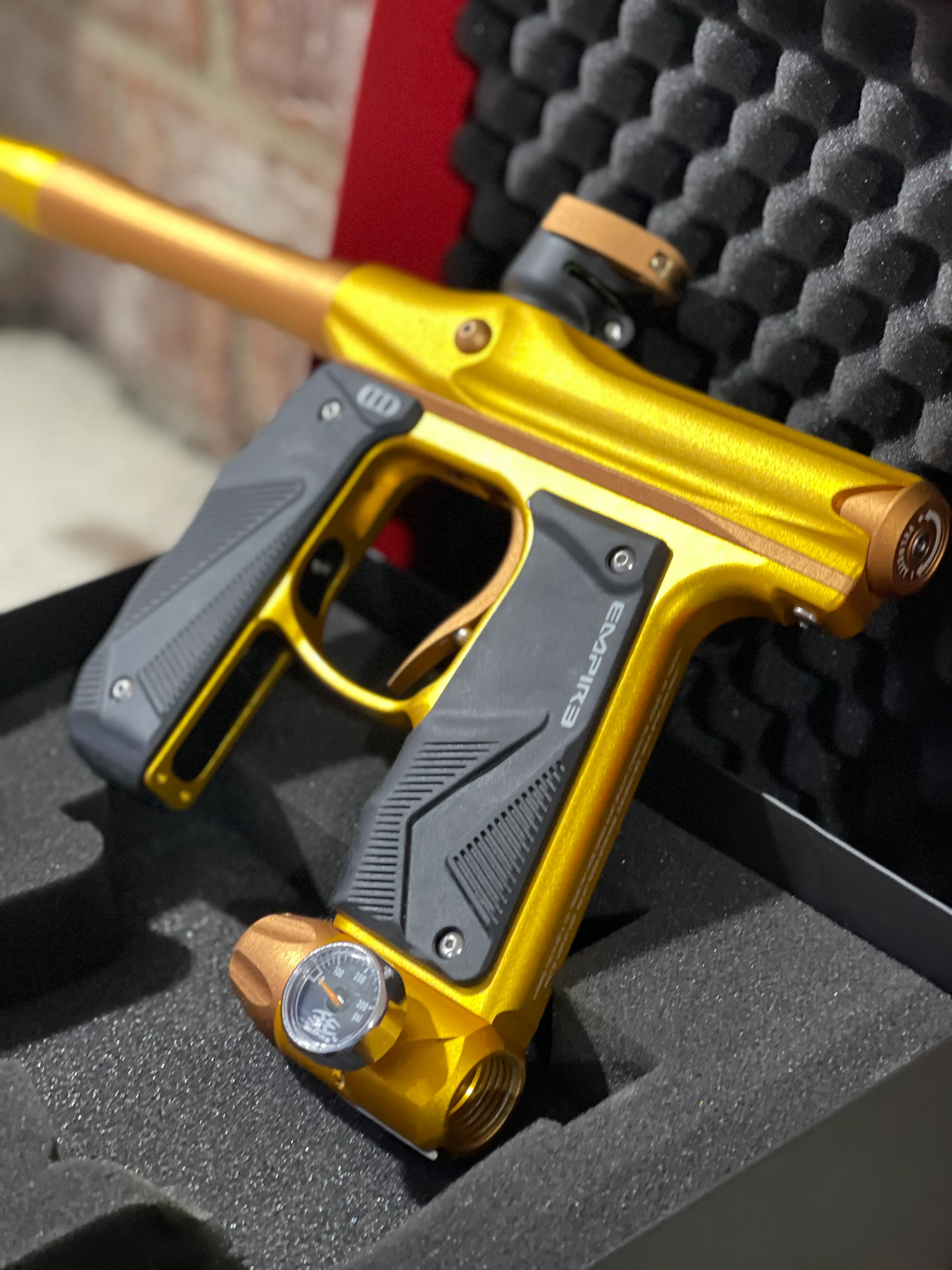 Used Empire Mini GS Paintball Gun - Gold / Bronze - Image 3