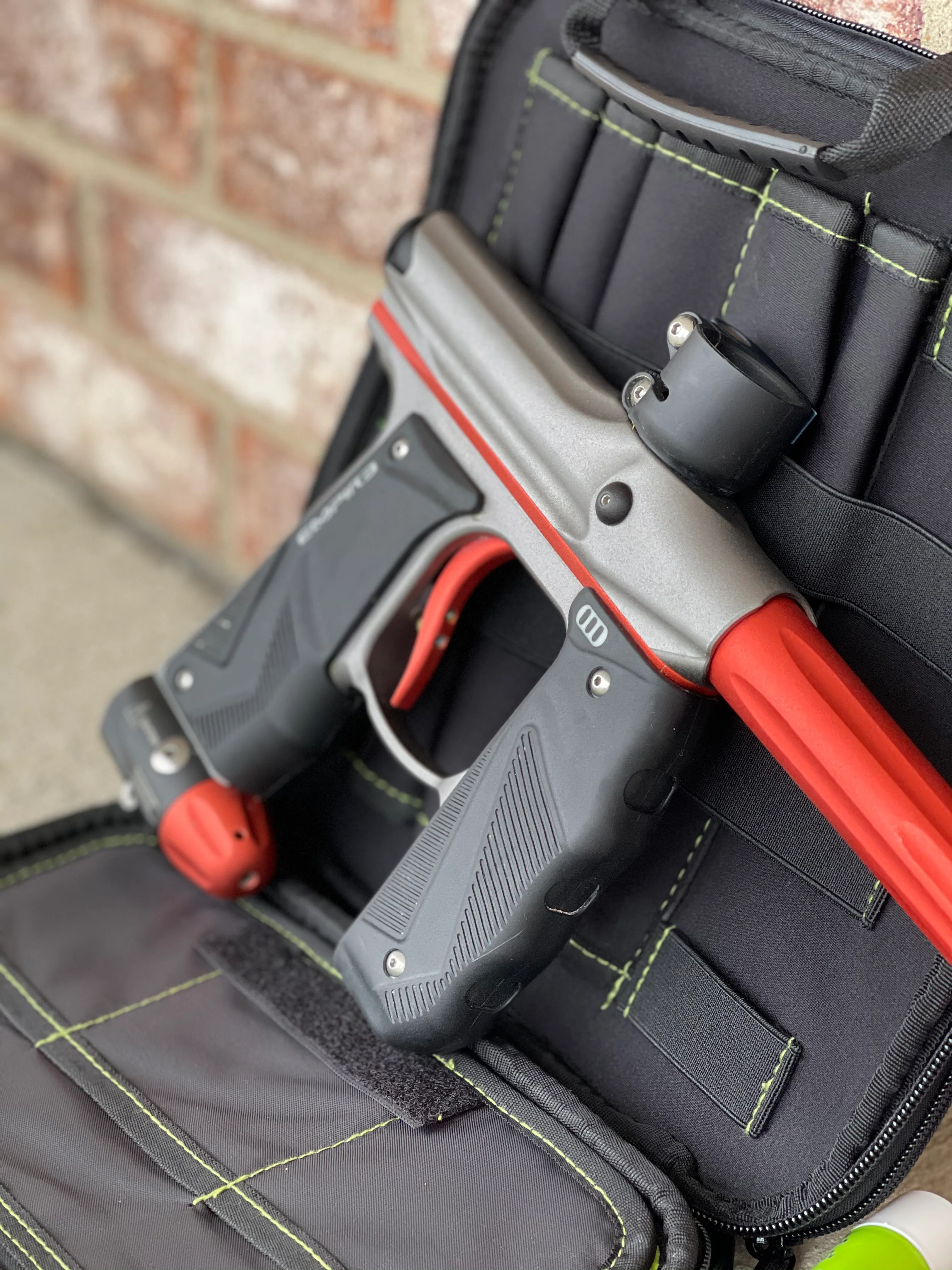 Used Empire Mini GS Paintball Gun - Grey / Orange - Image 2