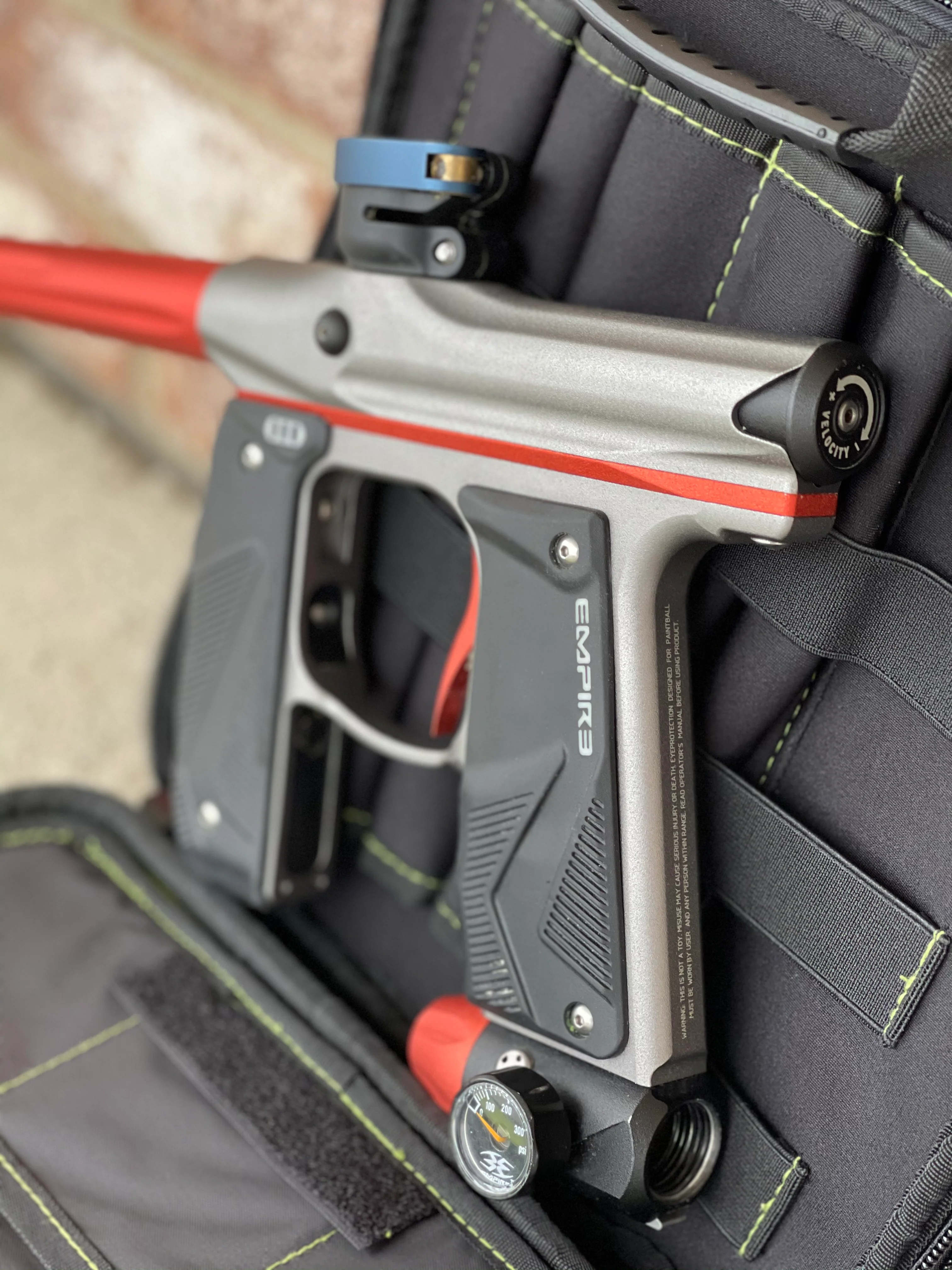 Used Empire Mini GS Paintball Gun - Grey / Orange - Image 4