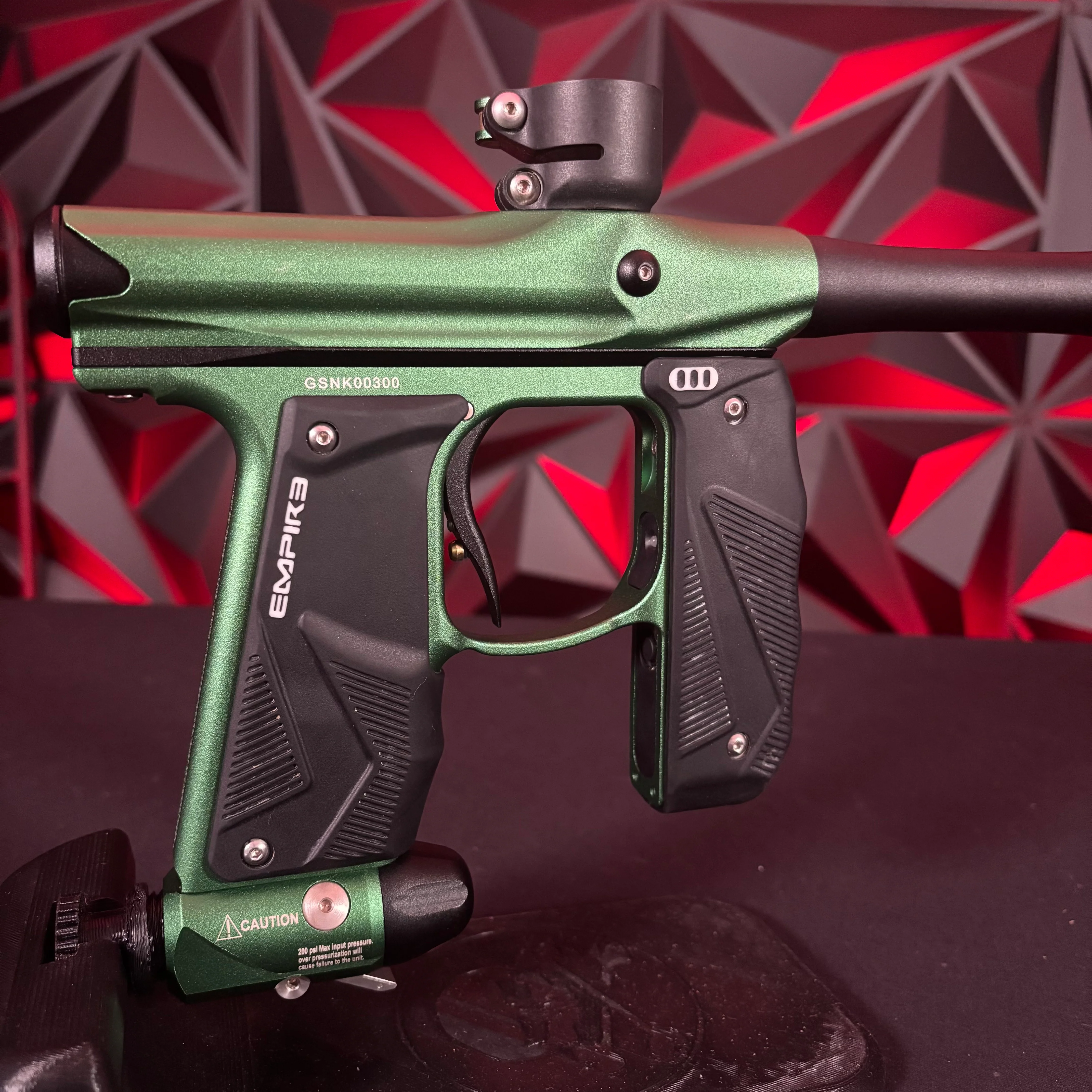 Used Empire Mini GS Paintball Gun - Green/Black - Image 2