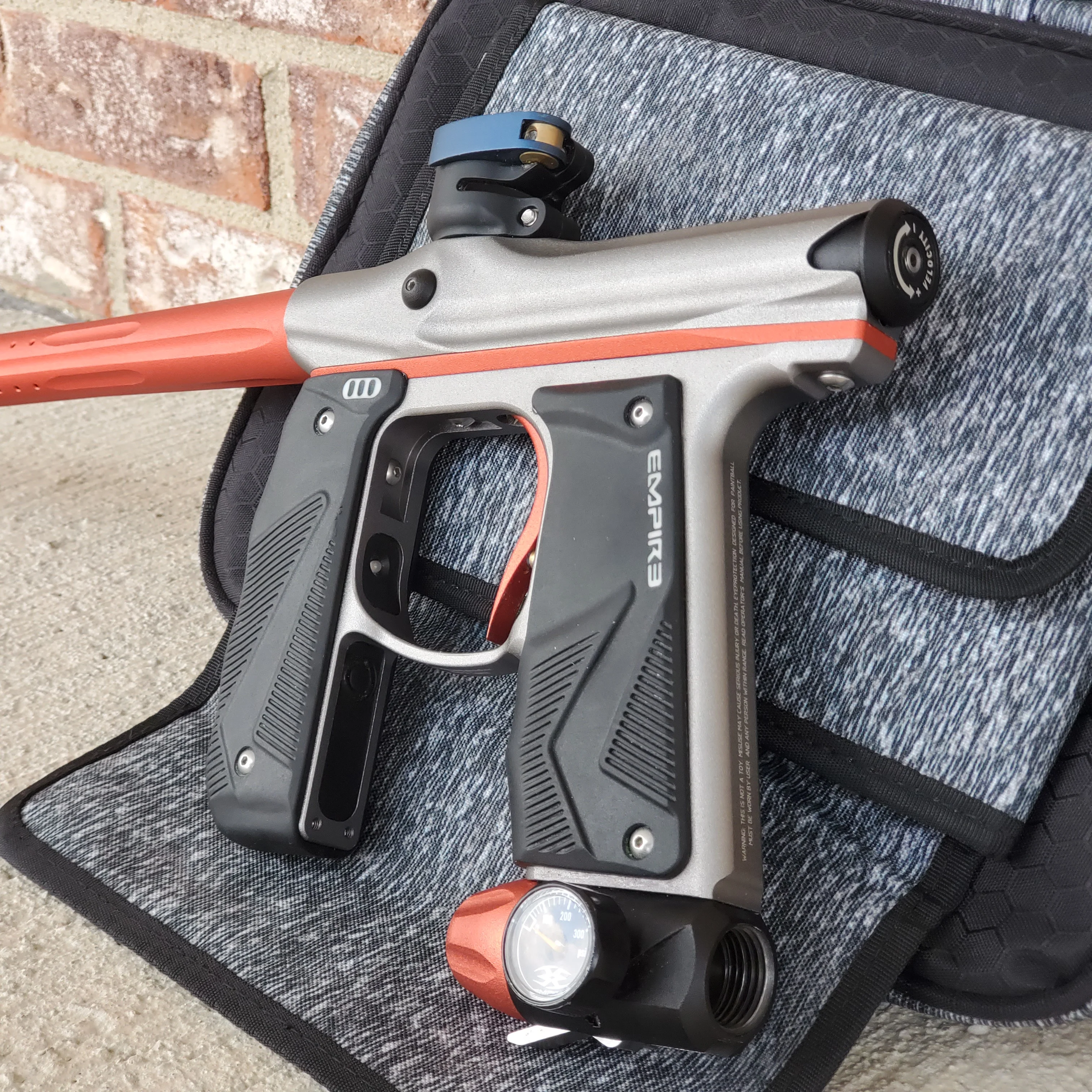 Used Empire Mini GS Paintball Gun- Grey/Orange - Image 3
