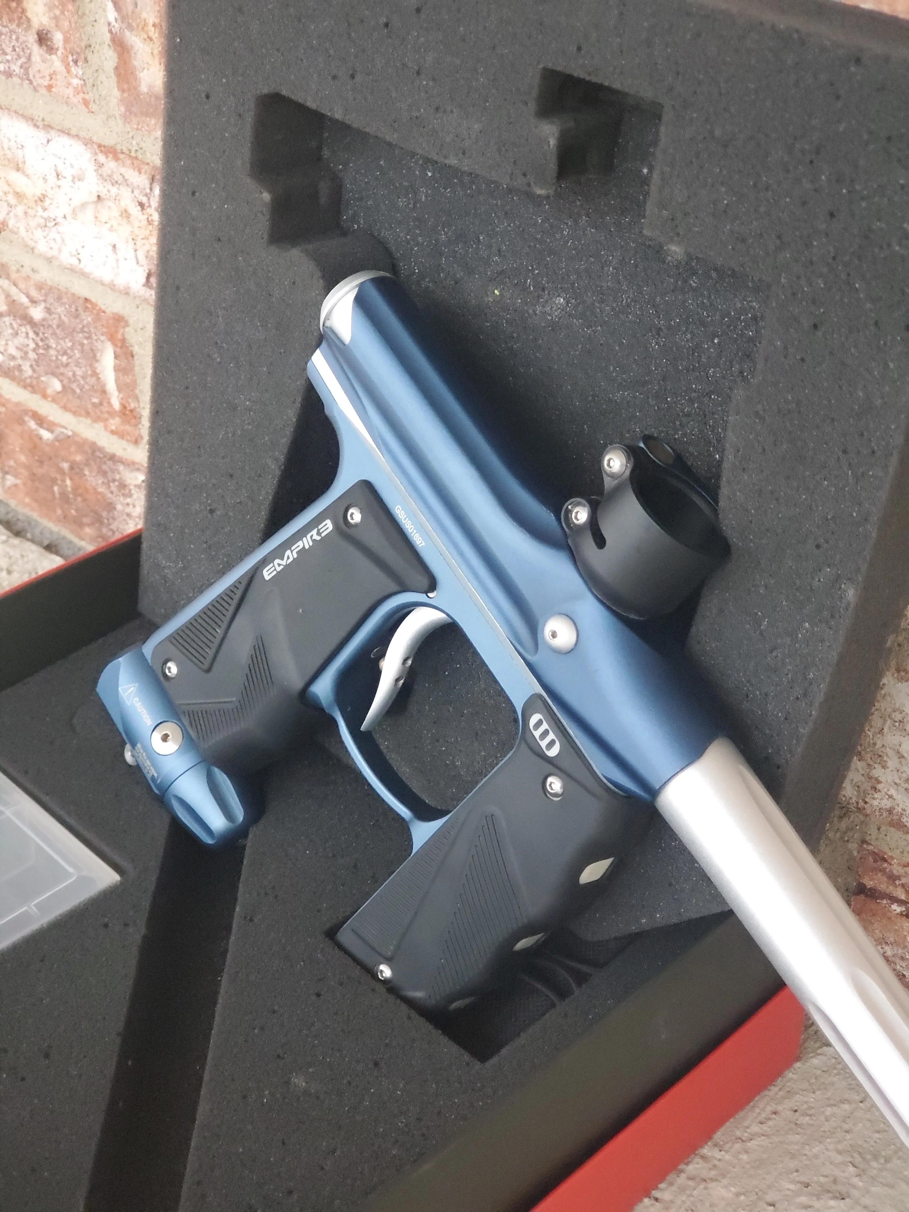 Used Empire Mini GS Paintball Gun - Navy  / Silver - Image 2