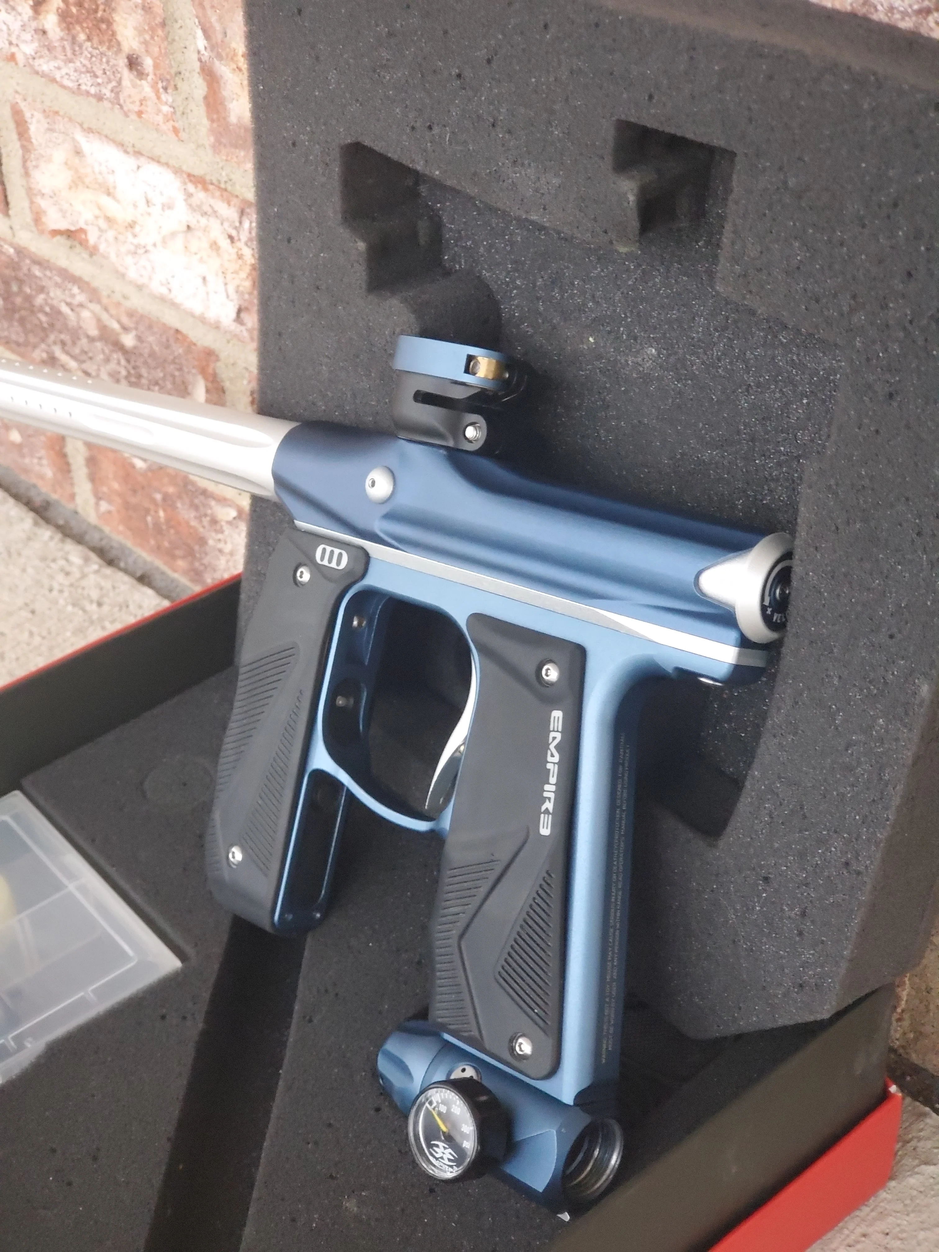 Used Empire Mini GS Paintball Gun - Navy  / Silver - Image 3