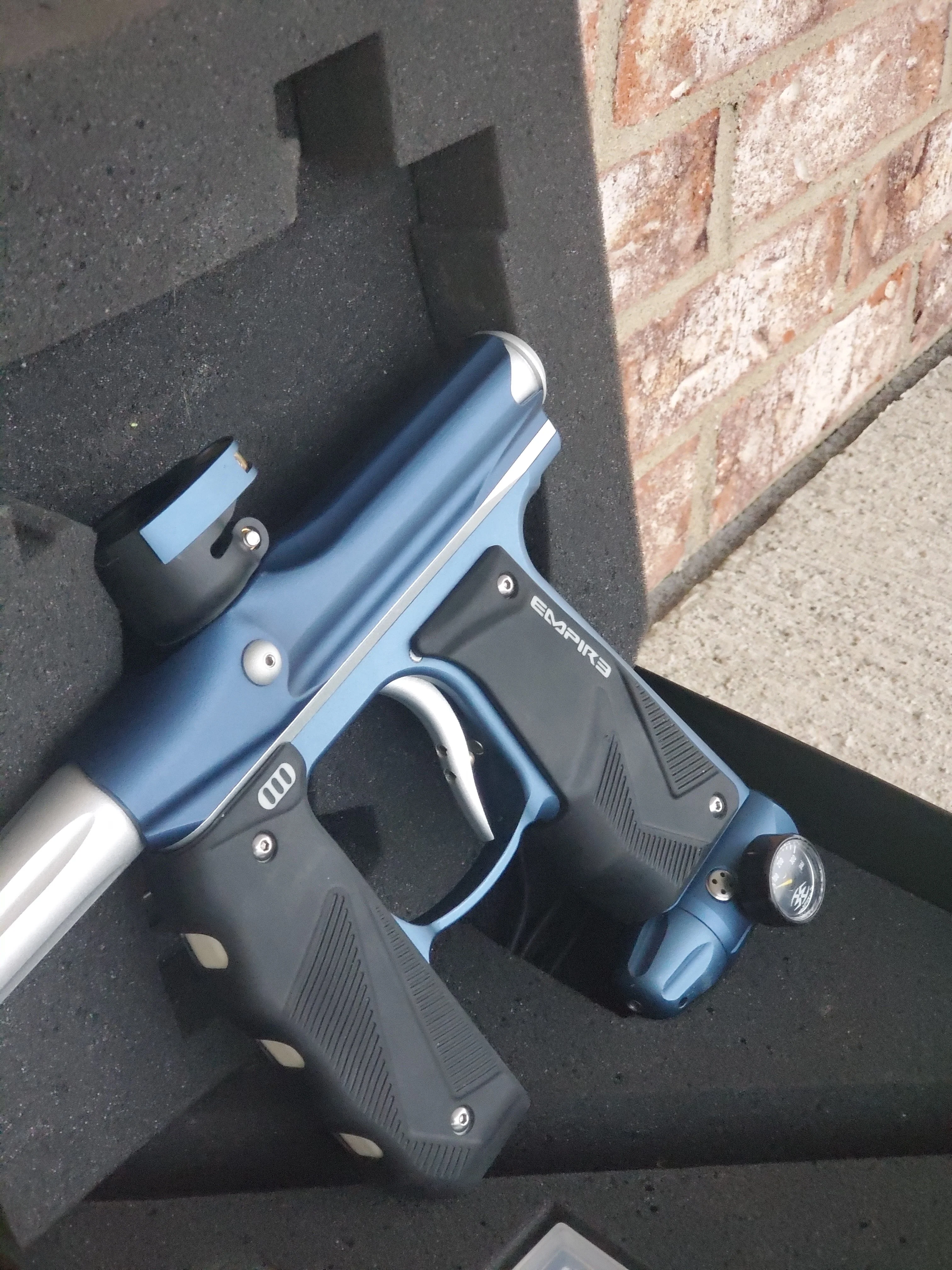 Used Empire Mini GS Paintball Gun - Navy  / Silver - Image 4