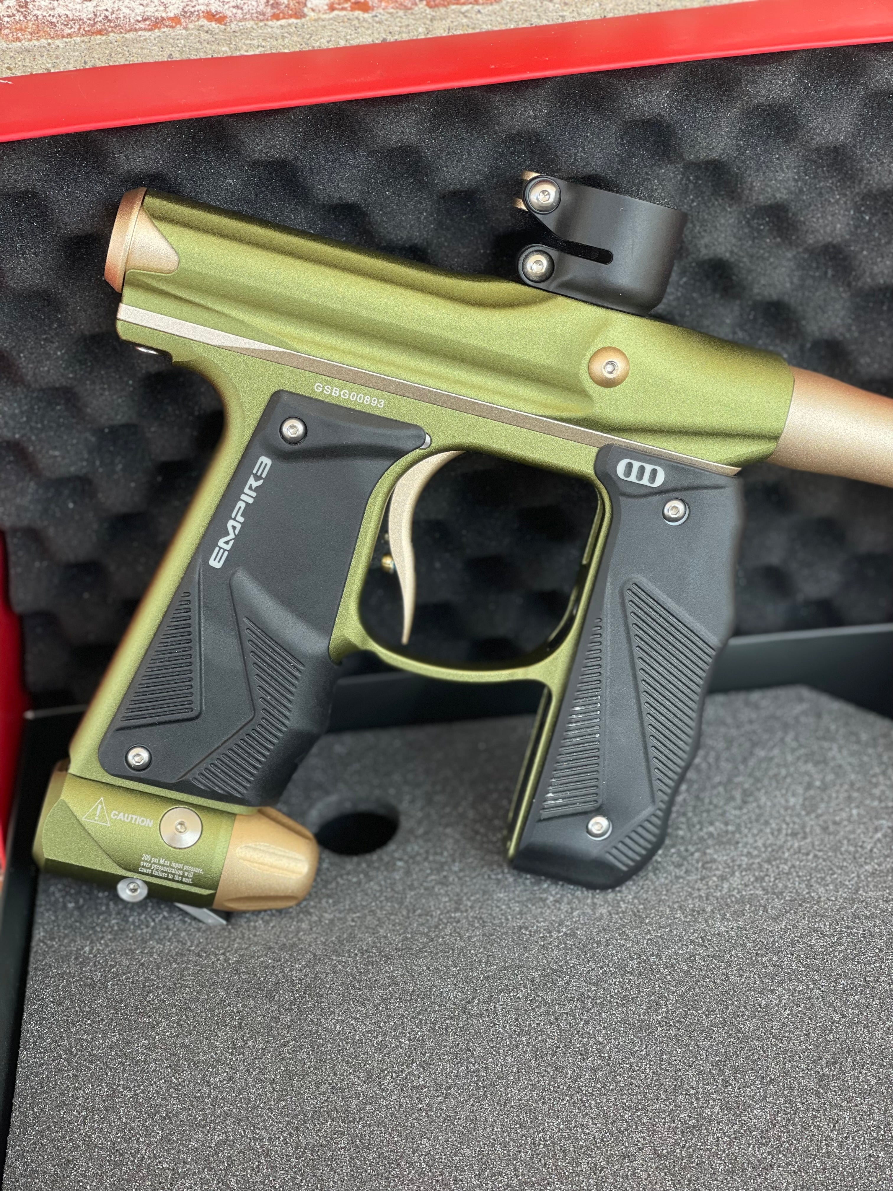 Used Empire Mini GS Paintball Gun - Olive/Gold - Image 5