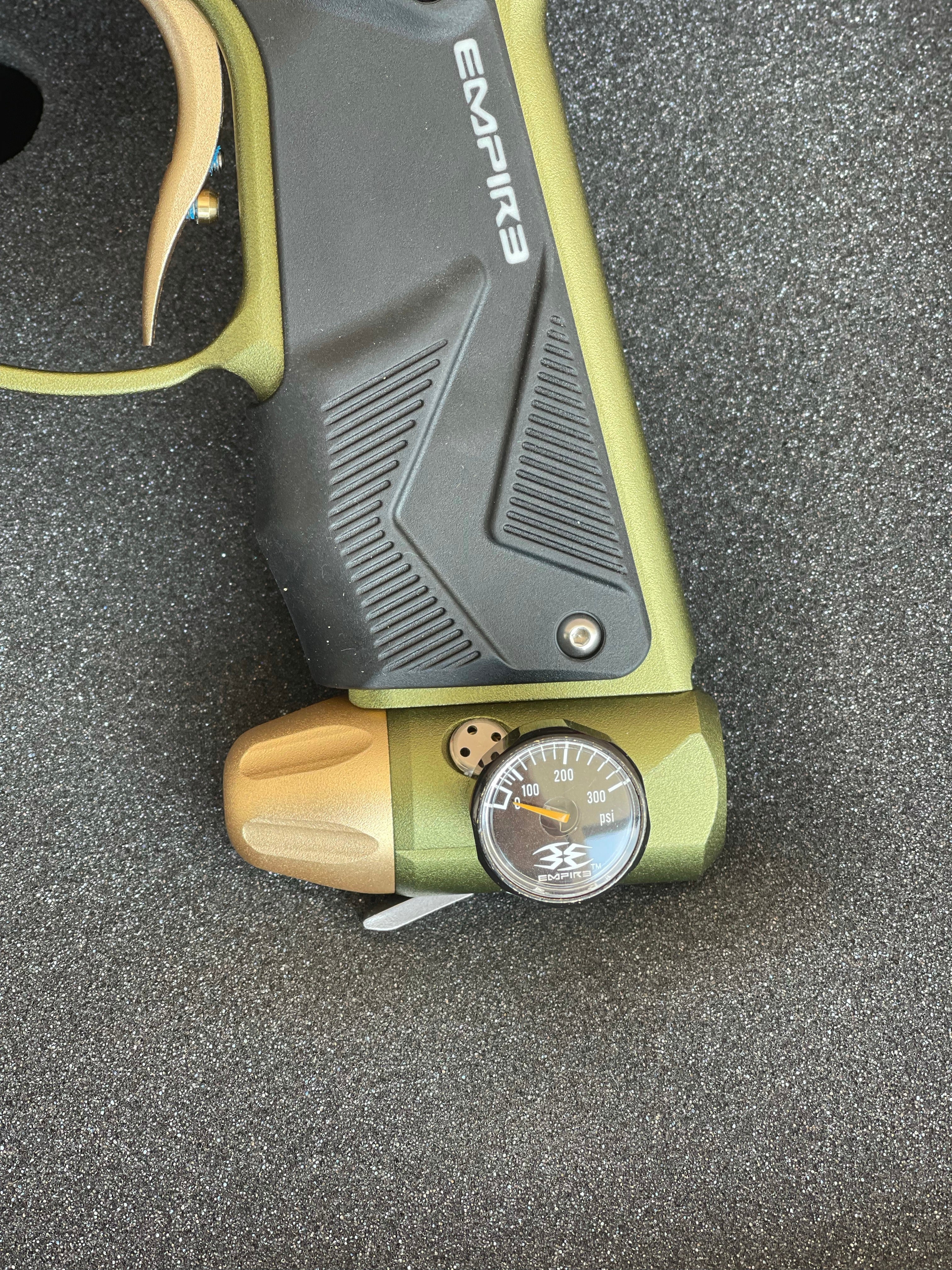 Used Empire Mini GS Paintball Gun - Olive/Gold - Image 7