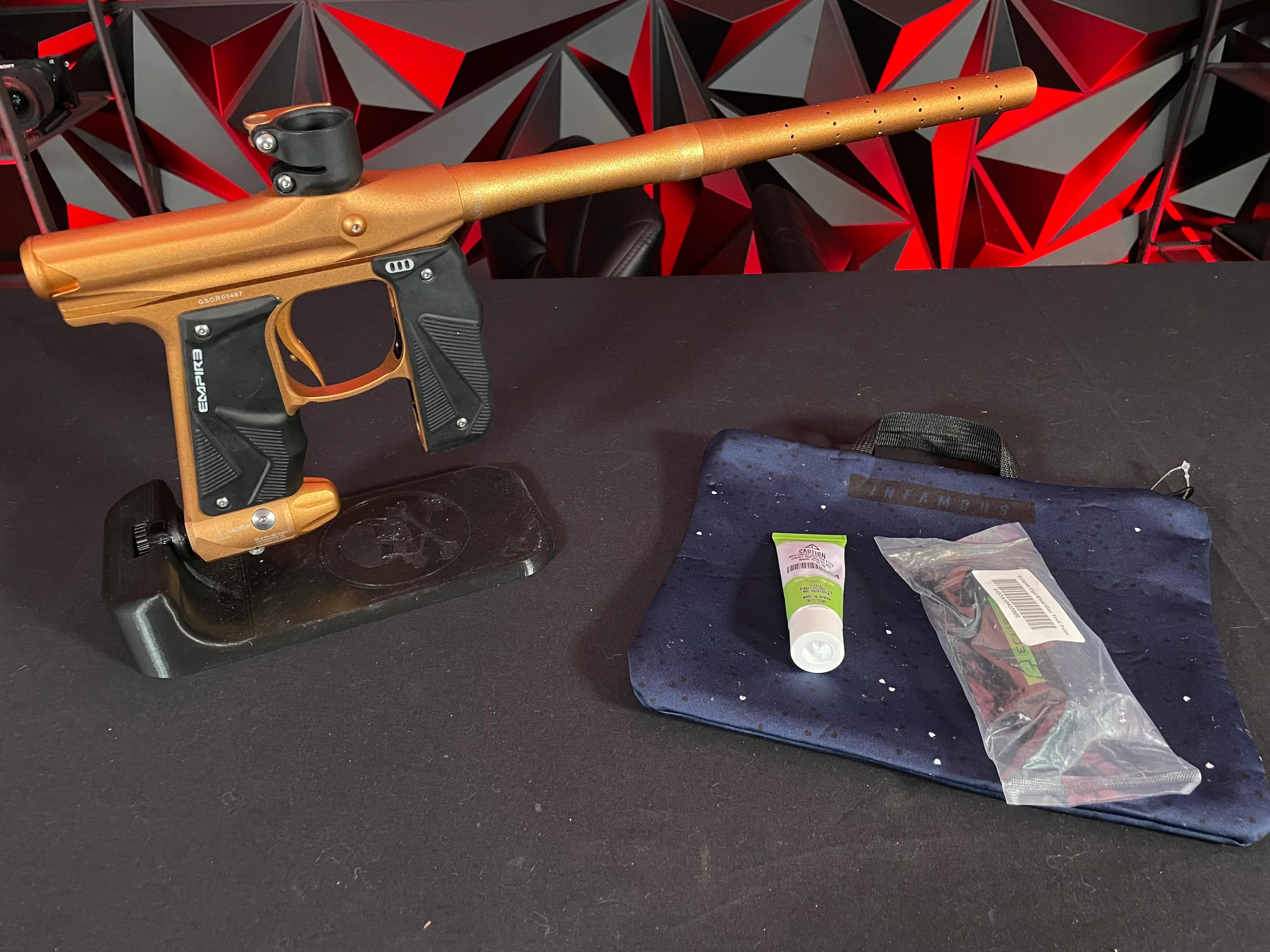 Used Empire Mini GS Paintball Gun - Orange/Orange - Image 7