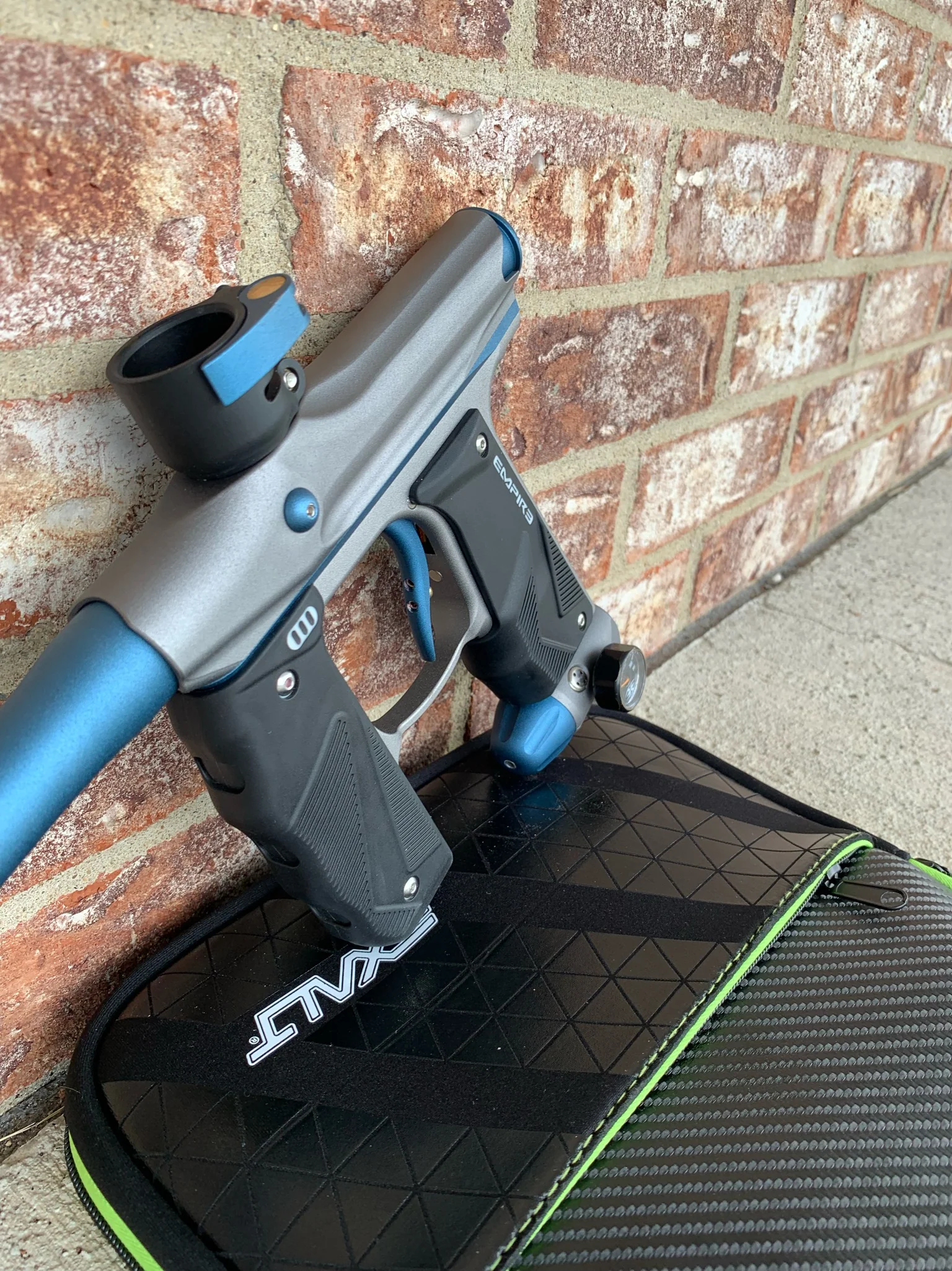 Used Empire Mini GS Paintball Gun - Pewter/Blue - Image 3