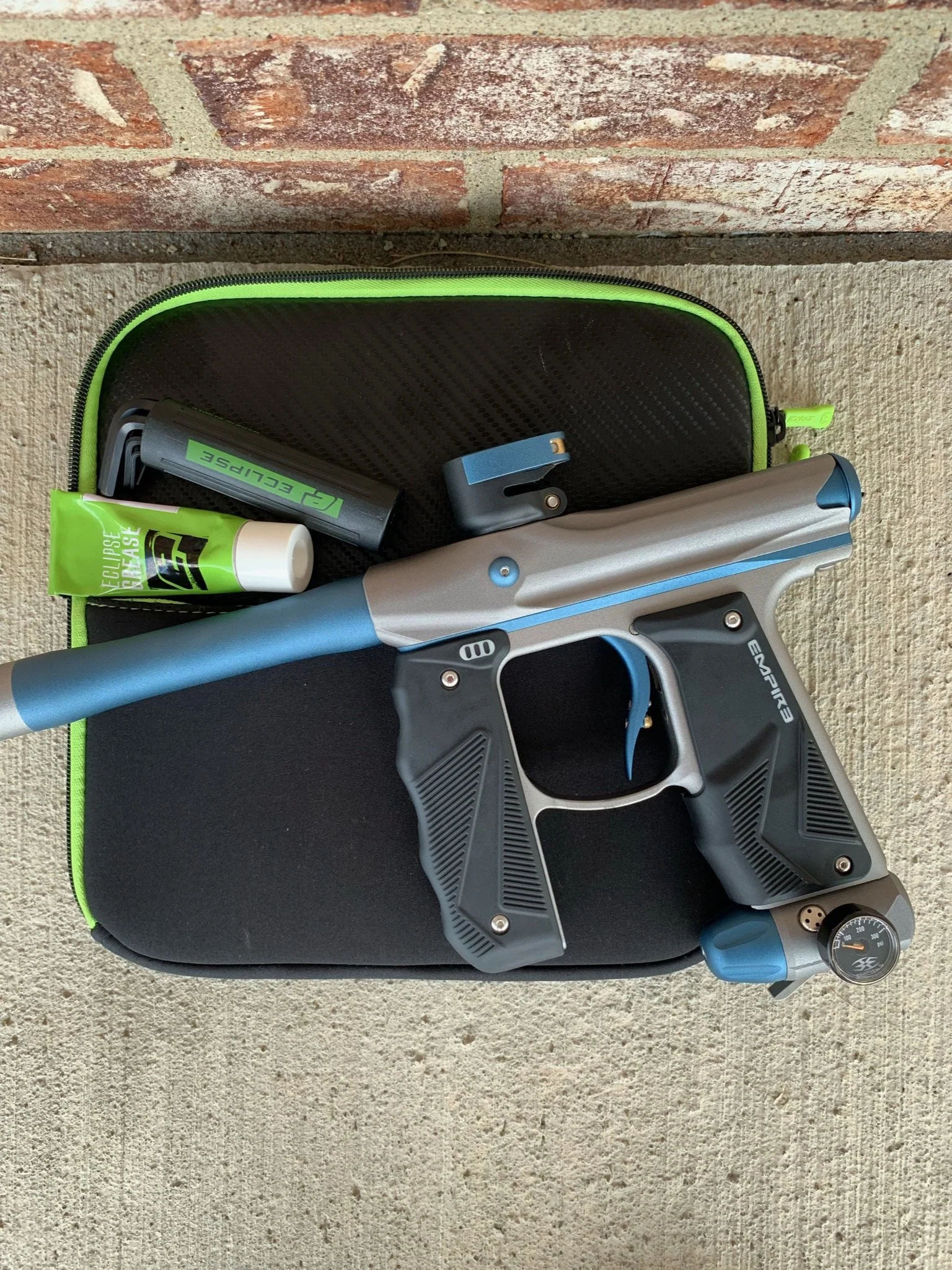 Used Empire Mini GS Paintball Gun - Pewter/Blue - Image 4