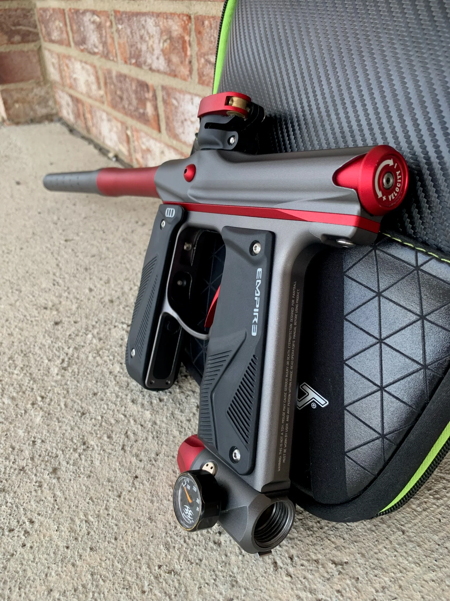 Used Empire Mini GS Paintball Gun - Pewter / Red - Image 3